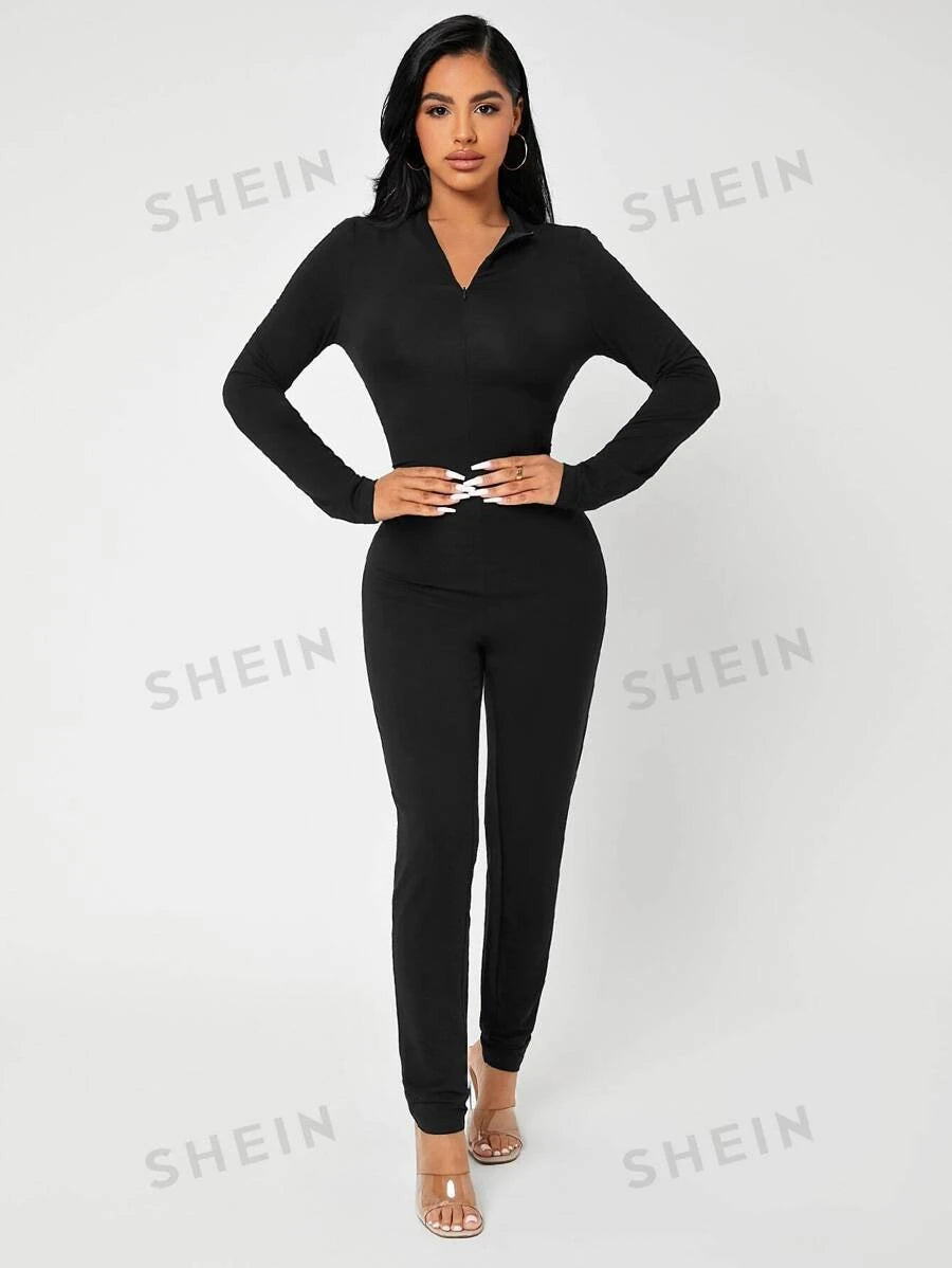 SHEIN SXY Mono unitard con cremallera