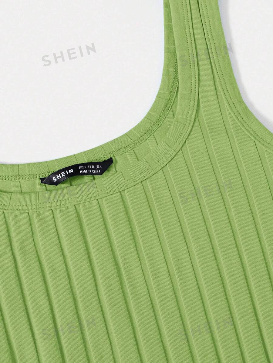 SHEIN Essnce Vestido ajustado tejido de canalé