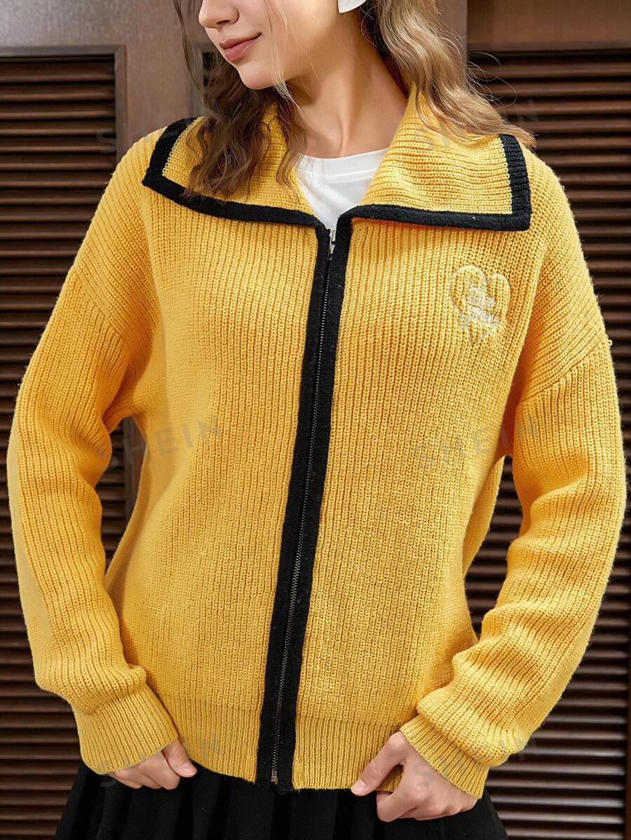 SHEIN EZwear Suéter De Mujer Con Frente Abierto