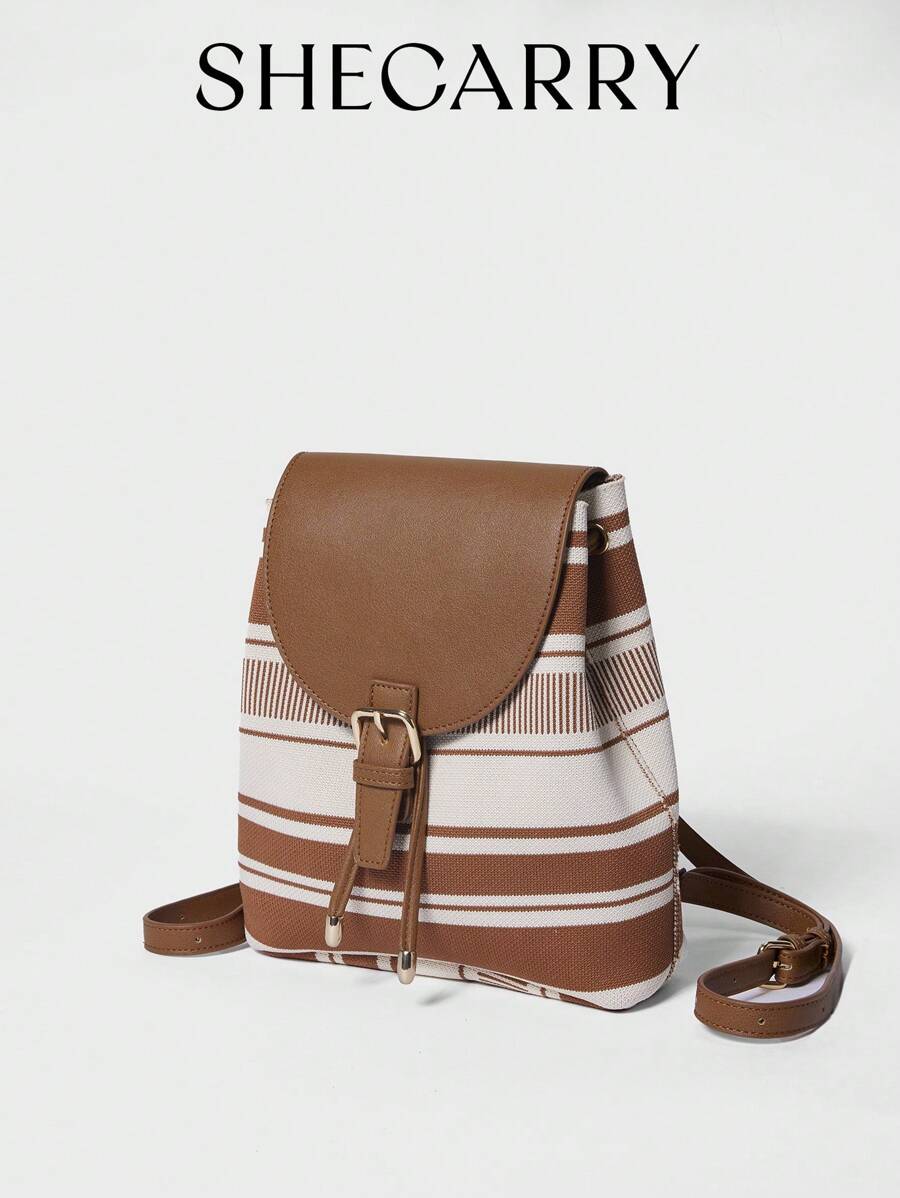 SHECARRY Mochilas para mujeres tejidas voladoras para cena/citas/fiesta/escuela/viajes/ir al trabajo/bolsa de compras Regreso a la escuela con patrón aleatorio