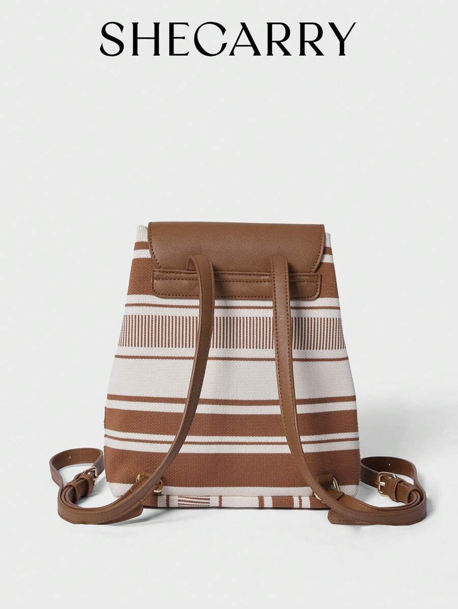 SHECARRY Mochilas para mujeres tejidas voladoras para cena/citas/fiesta/escuela/viajes/ir al trabajo/bolsa de compras Regreso a la escuela con patrón aleatorio
