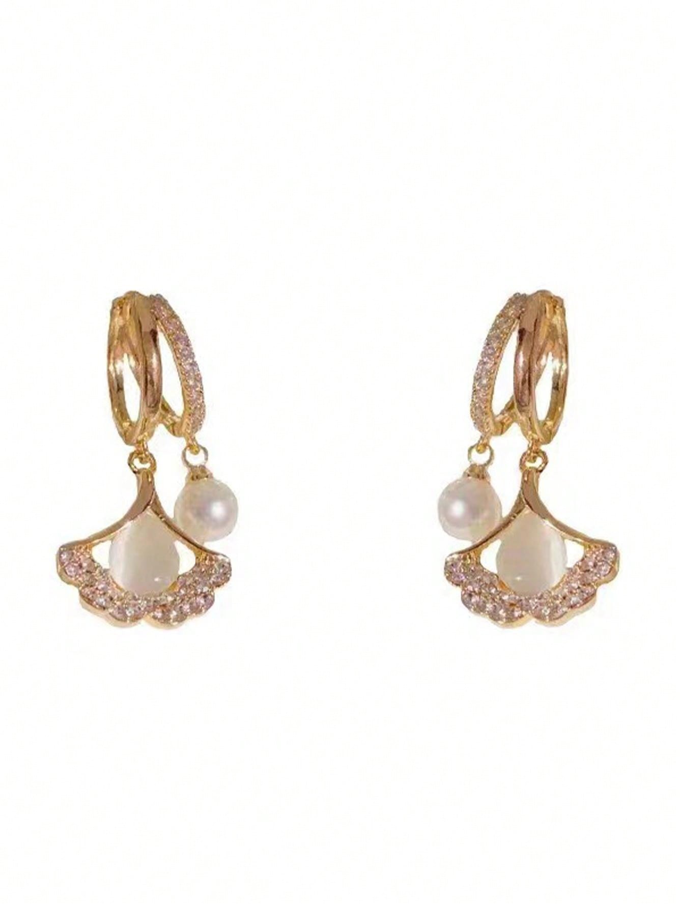1 par Pendientes de moda con estilo vintage y lujosos, con chispas para mujer, regalo para fiesta/vacaciones