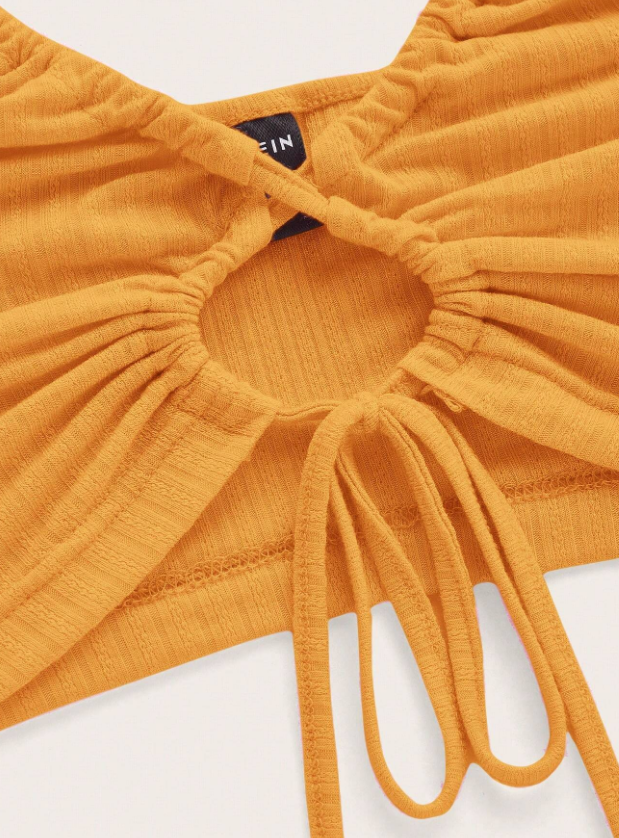 SHEIN ICON Top tejido sin mangas con cuello halter y espalda cruzada mujer