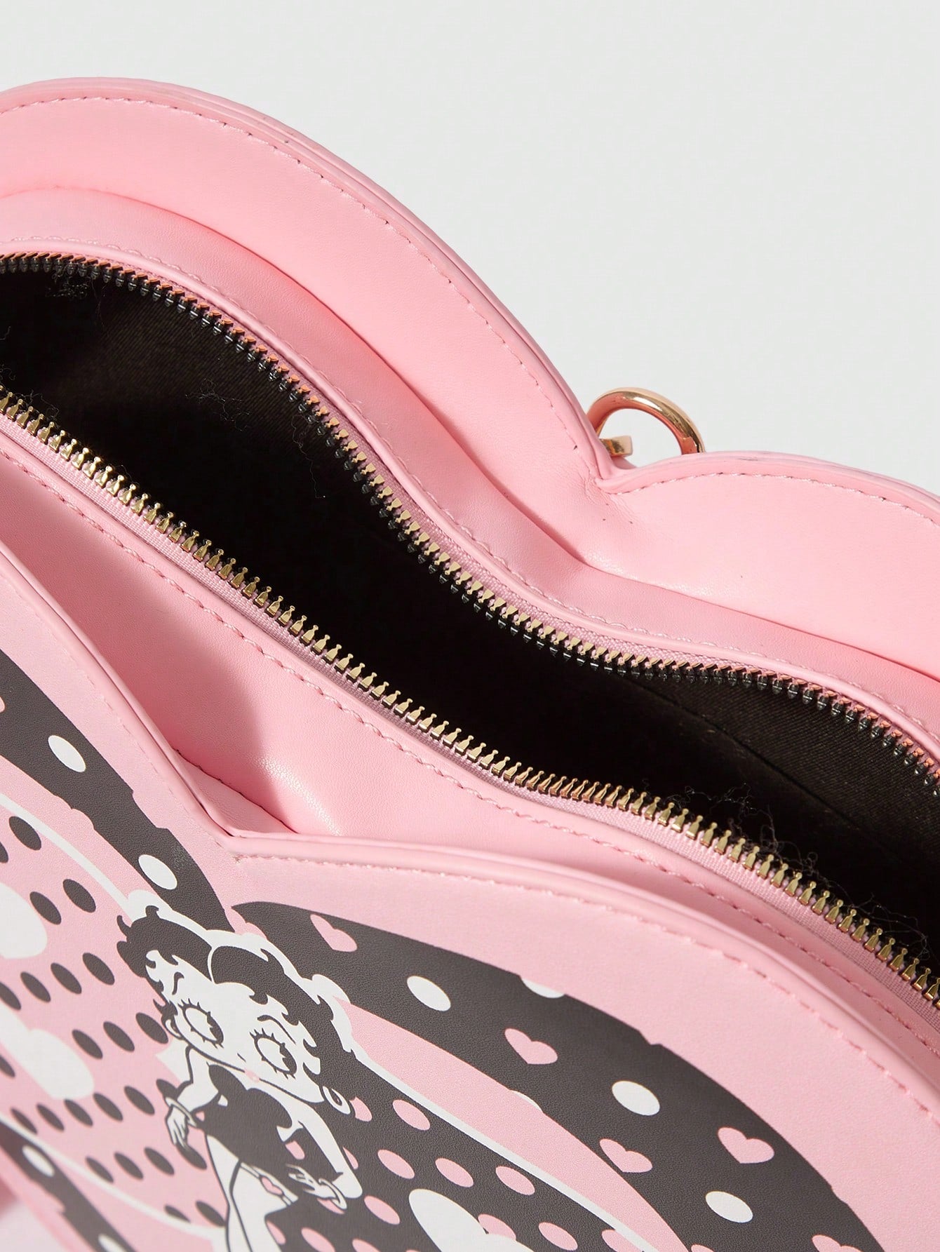 Betty Boop | ROMWE Bolso bandolera y mochila con forma de corazón y estampado de lunares, de doble uso, para la escuela