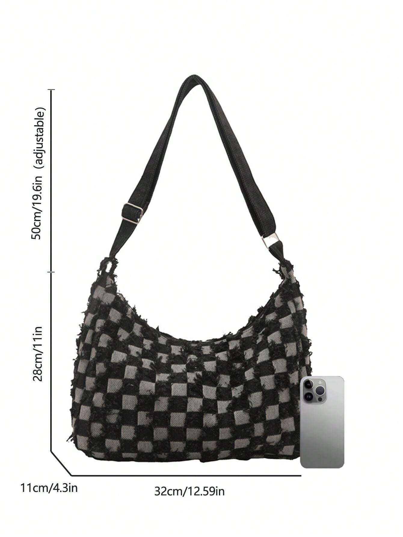 Bolso de lona de mezclilla, bolso de gran capacidad elegante para ir y venir, bolso bandolera, organizador de viaje para la decoración del hogar en otoño
