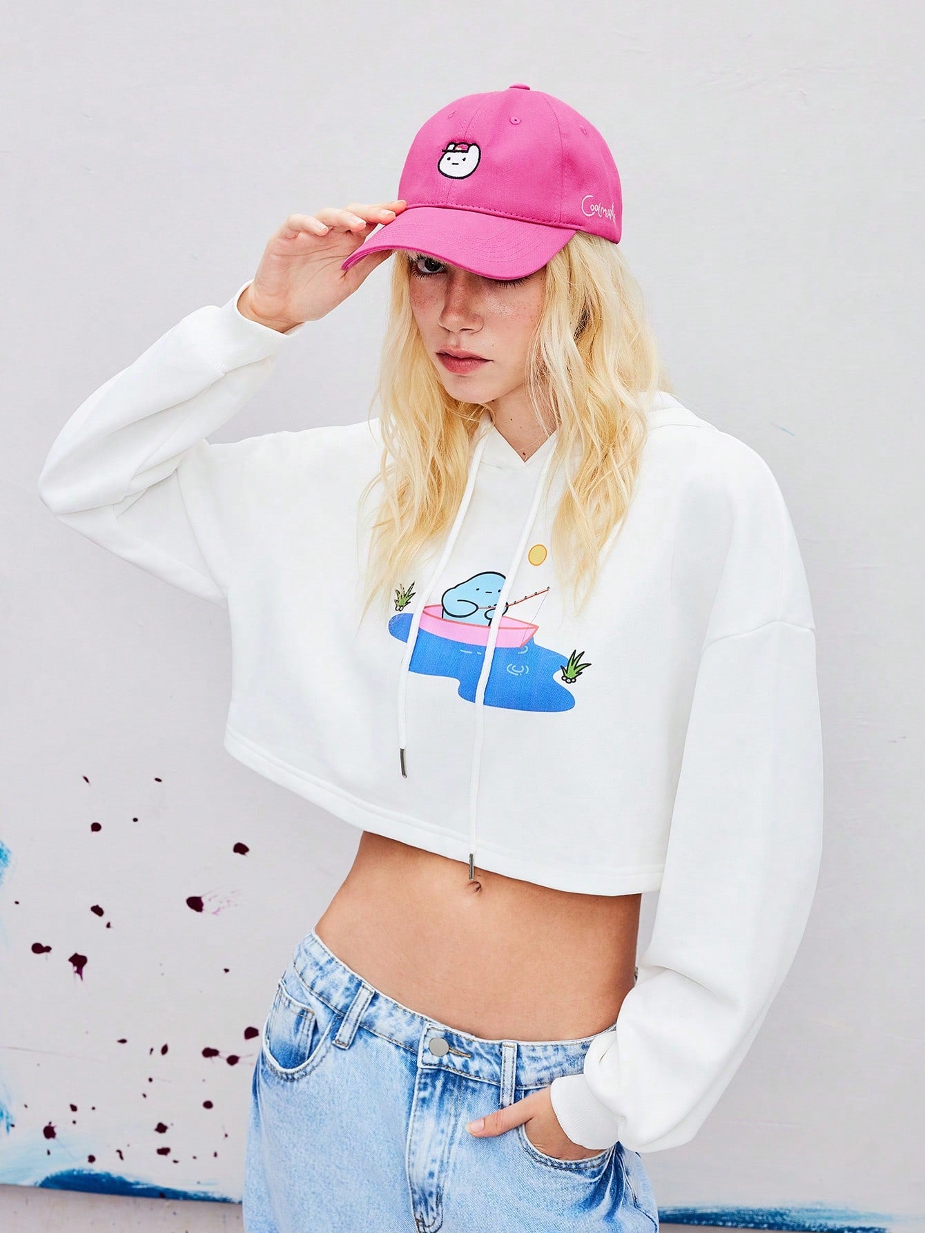 Coolman Gorra de béisbol para mujer con bordado de dibujos animados y letras, adecuada para uso diario, vacaciones, Año Nuevo, vacaciones, primavera