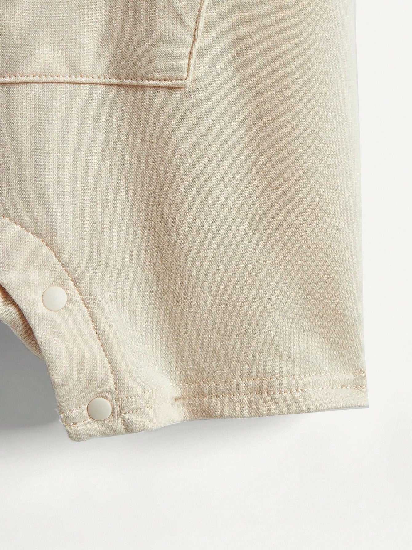 Cozy Pixies Body de manga corta con capucha y patrón de animales de dibujos animados para niño pequeño con bloques de color