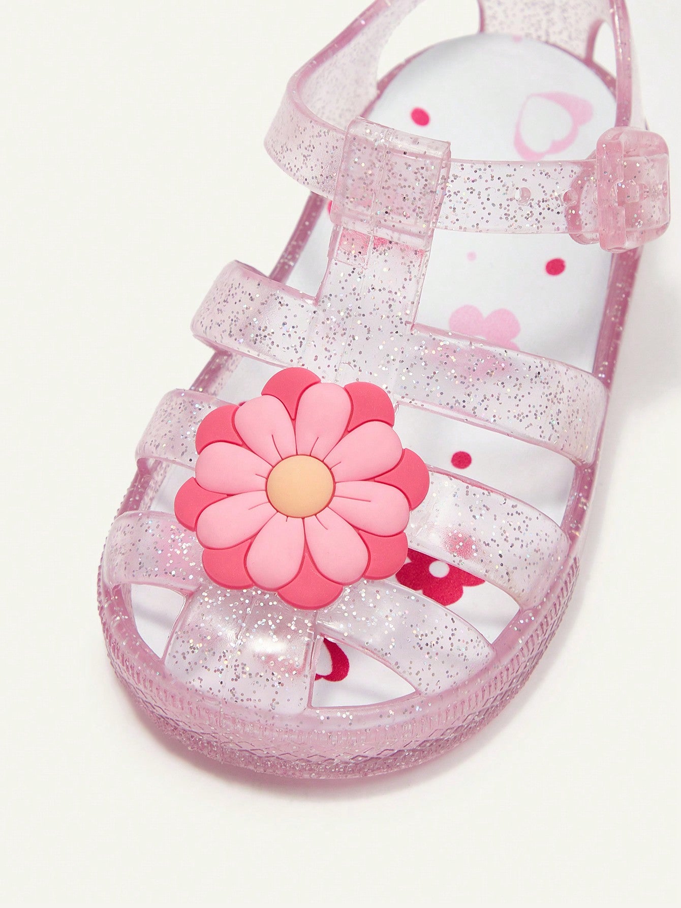 Cozy Pixies Sandalias De Playa Jelly De Verano De Flores De Cristal De Estilo Princesa Para Bebés Lindos, Zapatos De Gelatina De Moda Para Todos Los Atuendos