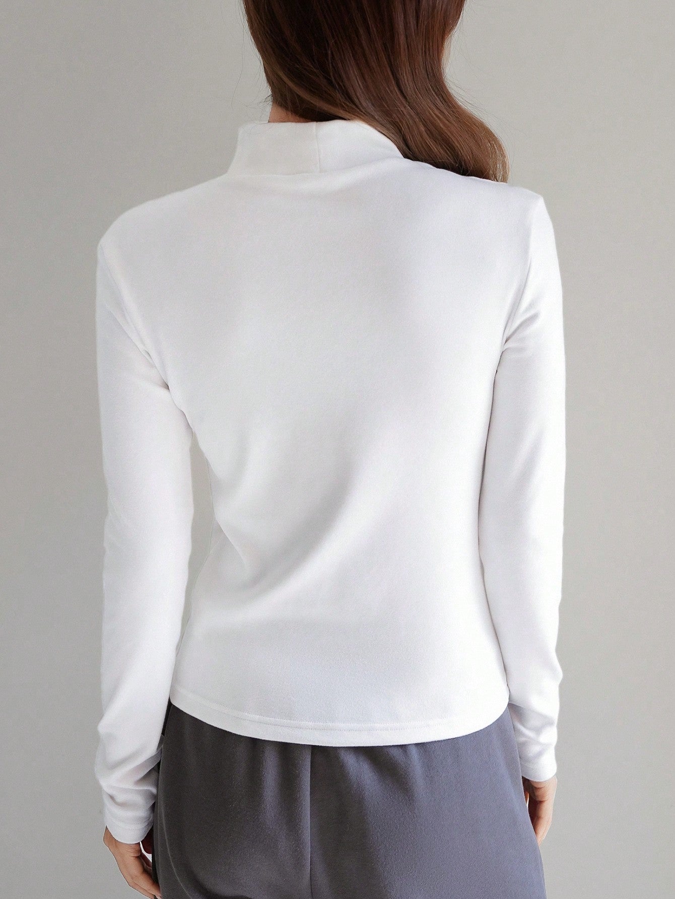 DAZY Camiseta De Cuello Alto Sólido