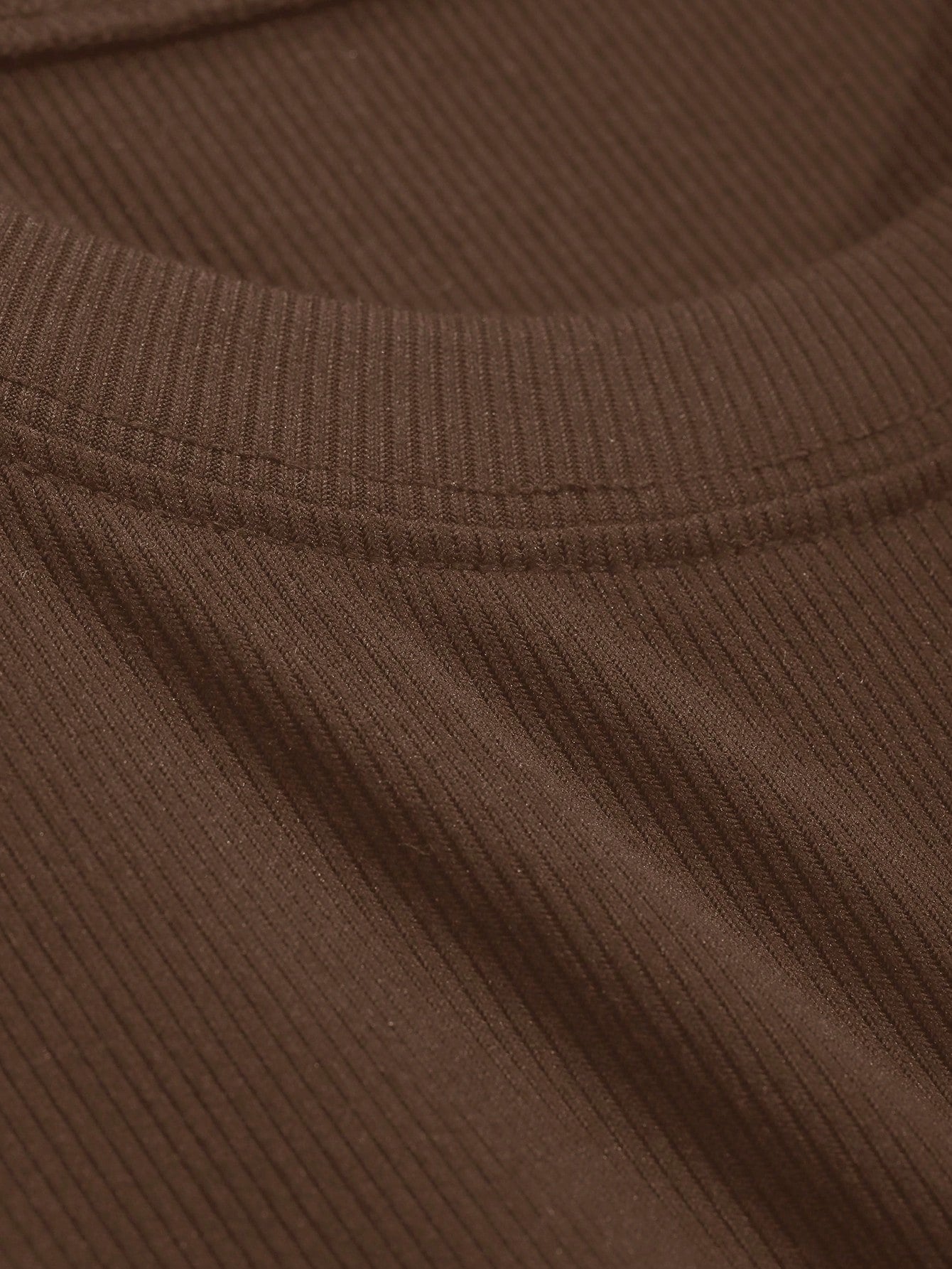 DAZY Camiseta de manga larga de ajuste ceñido en color liso, versátil para el otoño