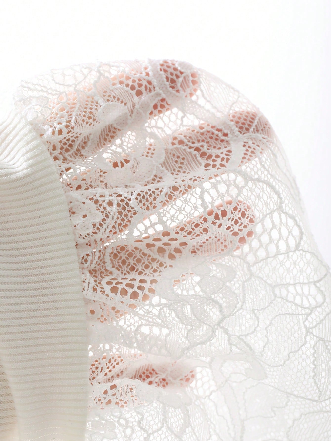 DAZY Nuevo camisol blanco de verano para mujer con encaje y capas de malla