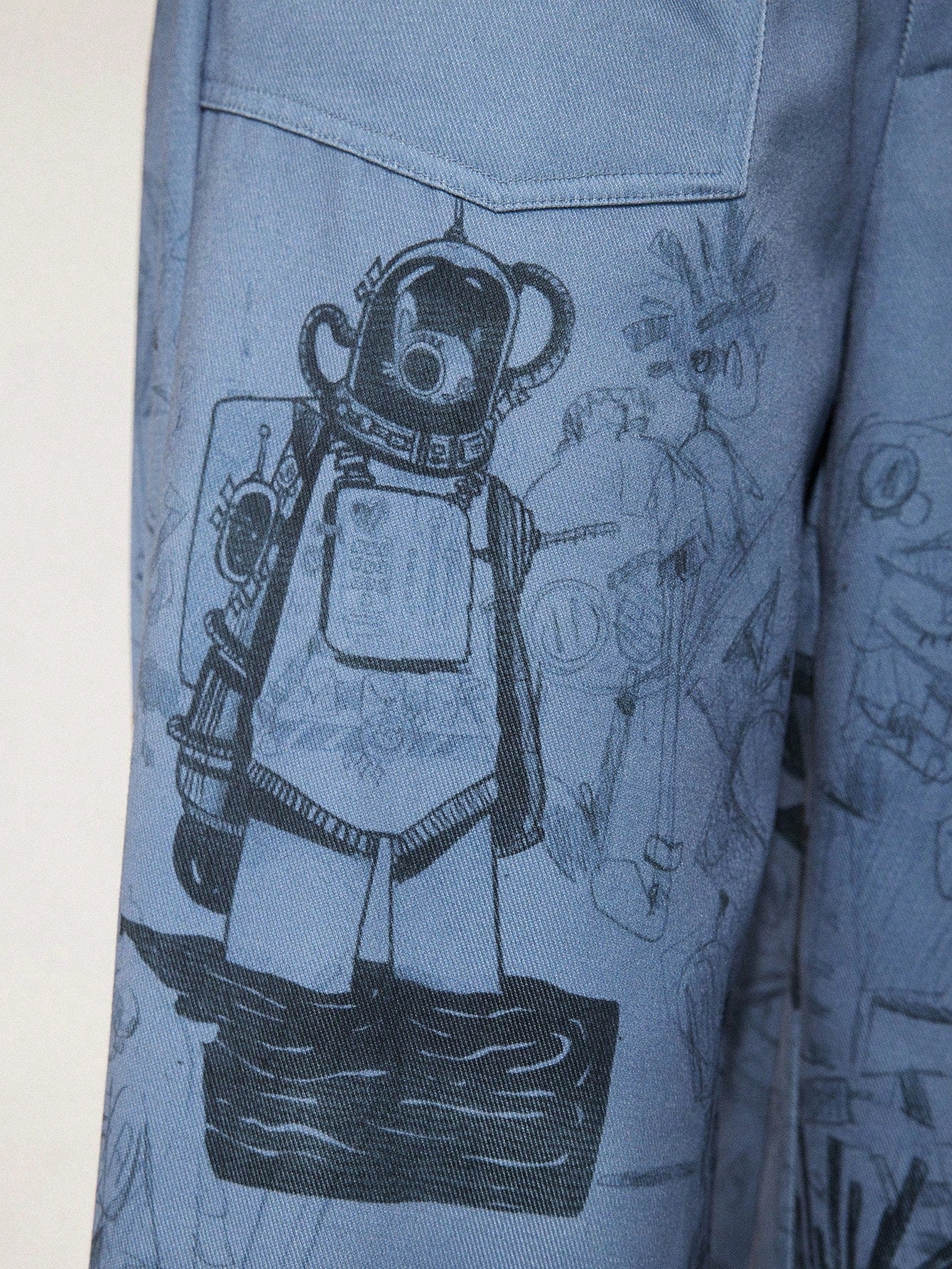 GAWX Pantalones rectos de cintura regular holgados para mujeres artistas