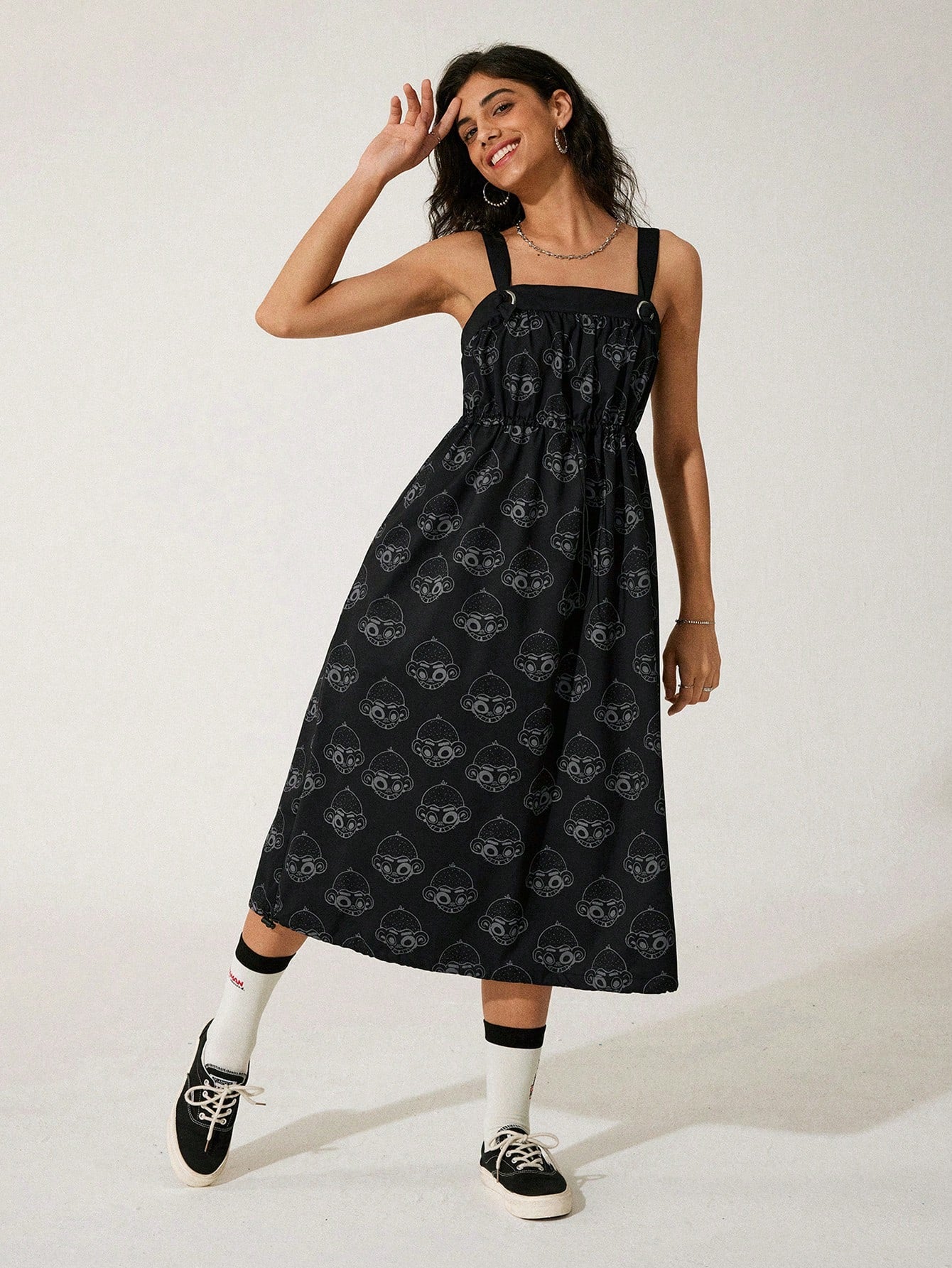 GAWX Vestido casual de estilo vacacional con estampado para mujer artista, vestido de verano