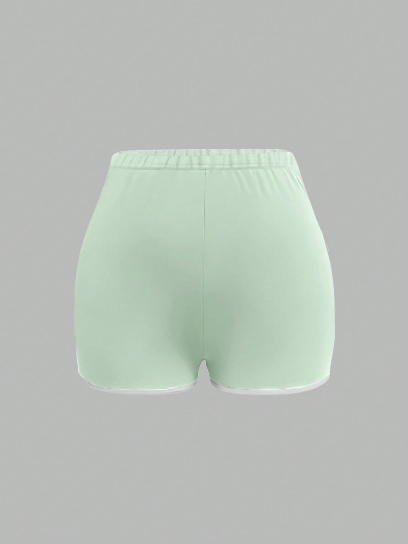 INAWLY Pantalones cortos mini ajustados de verano para mujer con ribete de color de contraste