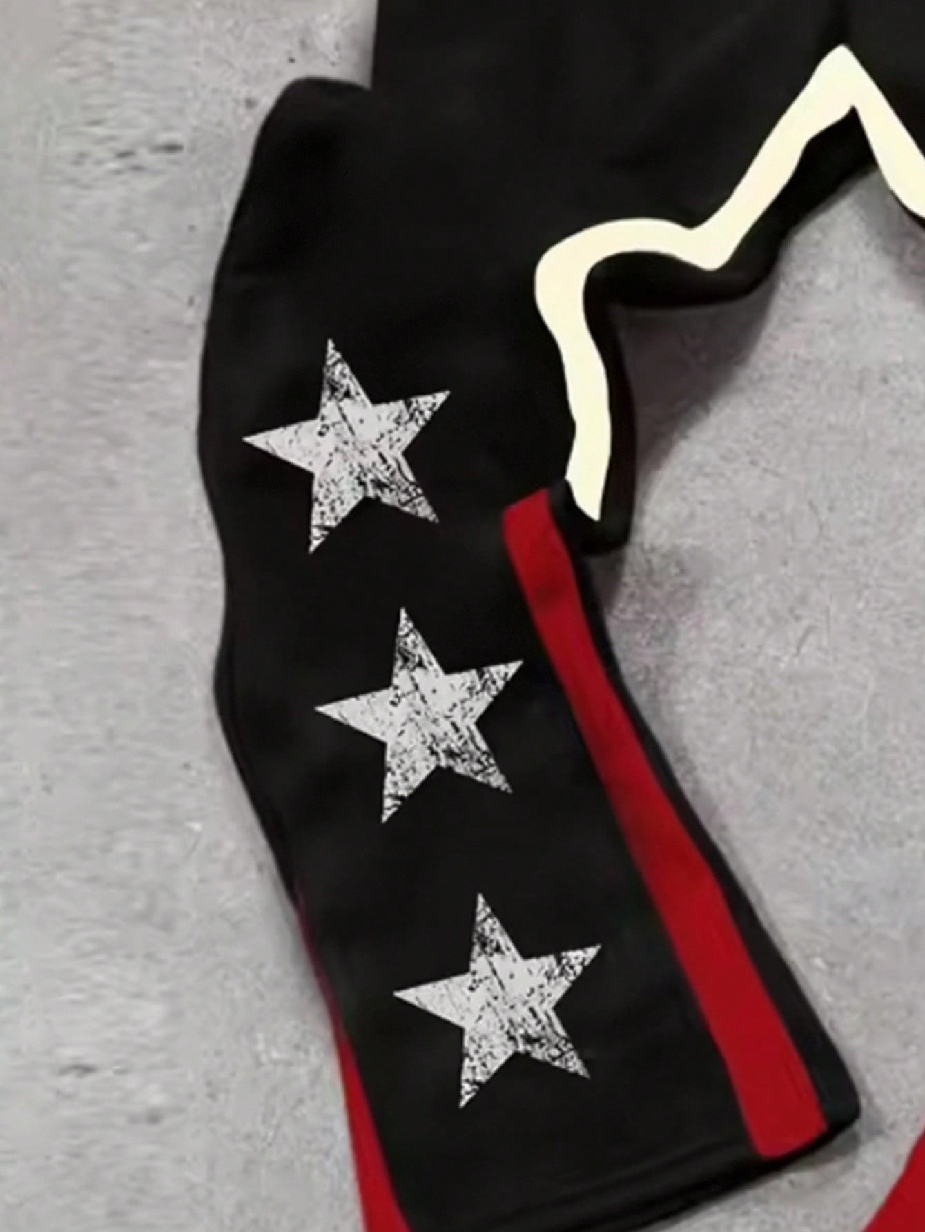 INAWLY Pantalones jogger de estilo casual de mujer con estampado distintivo y único de estrella de cinco puntas y diseño de crucifijo, en estilo gótico hip-hop Y2K