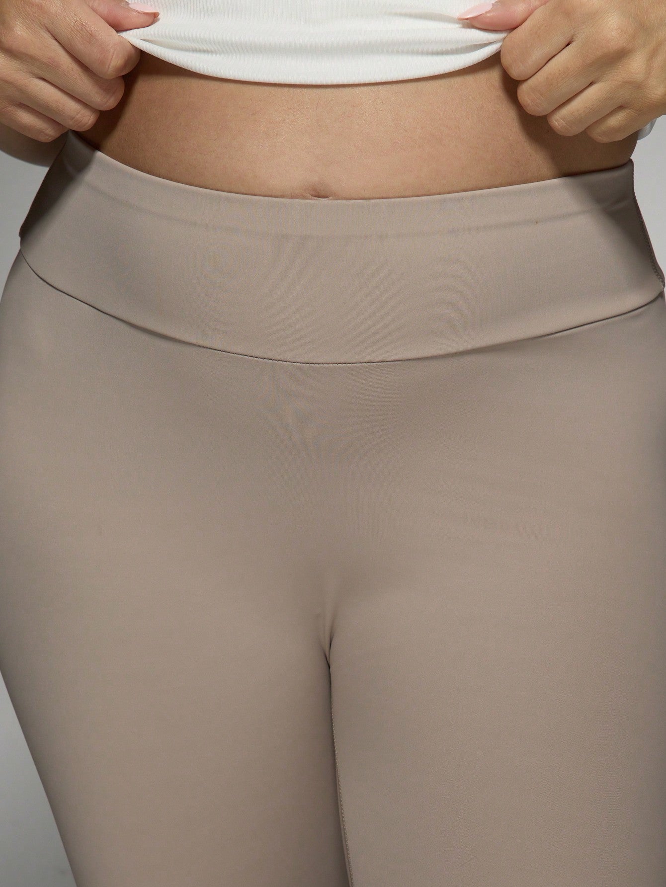MISSGUIDED Leggings de cintura alta con compresión y detalle fruncido en el tobillo, pantalones deportivos para yoga, running, entrenamiento, con rendimiento de absorción de humedad