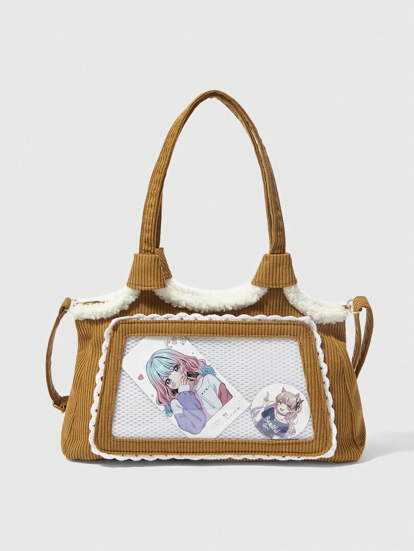ROMWE Kawaii Bolso de hombro adorable con acento suave y de estilo anime