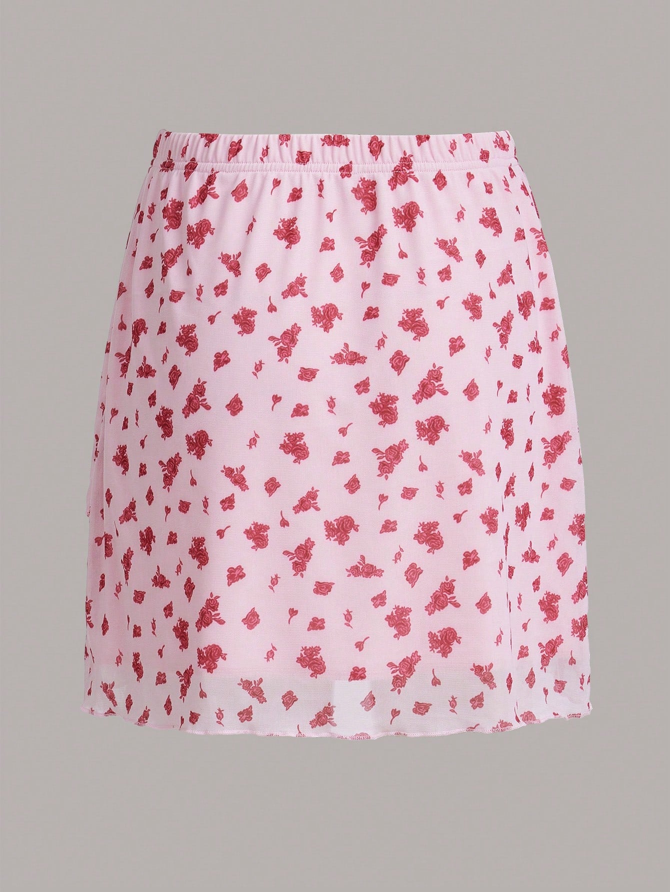 Sweetness Falda Envolvente De Malla Con Estampado Floral