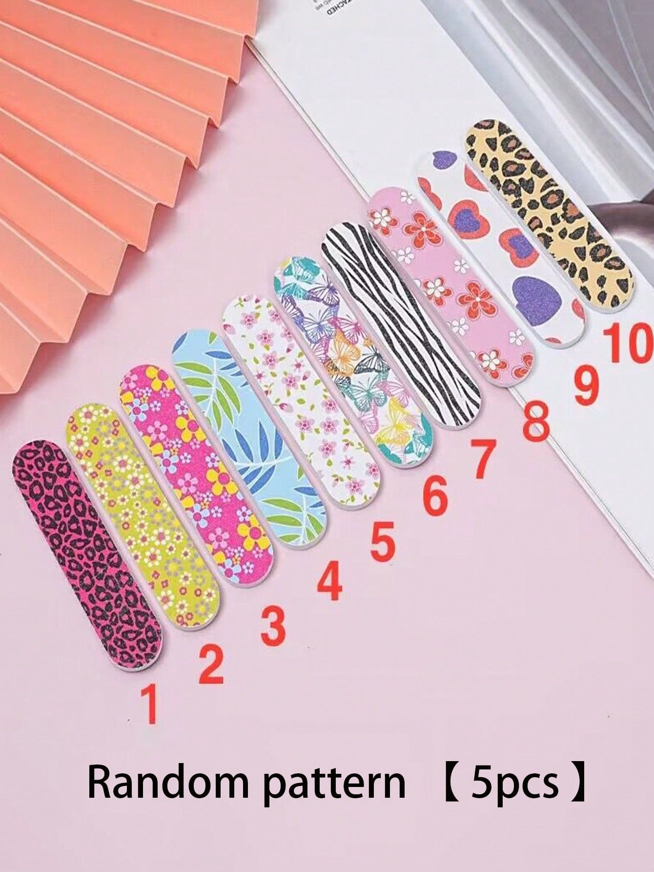 50 piezas Limas de uñas portátiles duraderas de doble cara, aptas para uñas naturales y artificiales, diseño compacto y colorido para manicura y pedicura