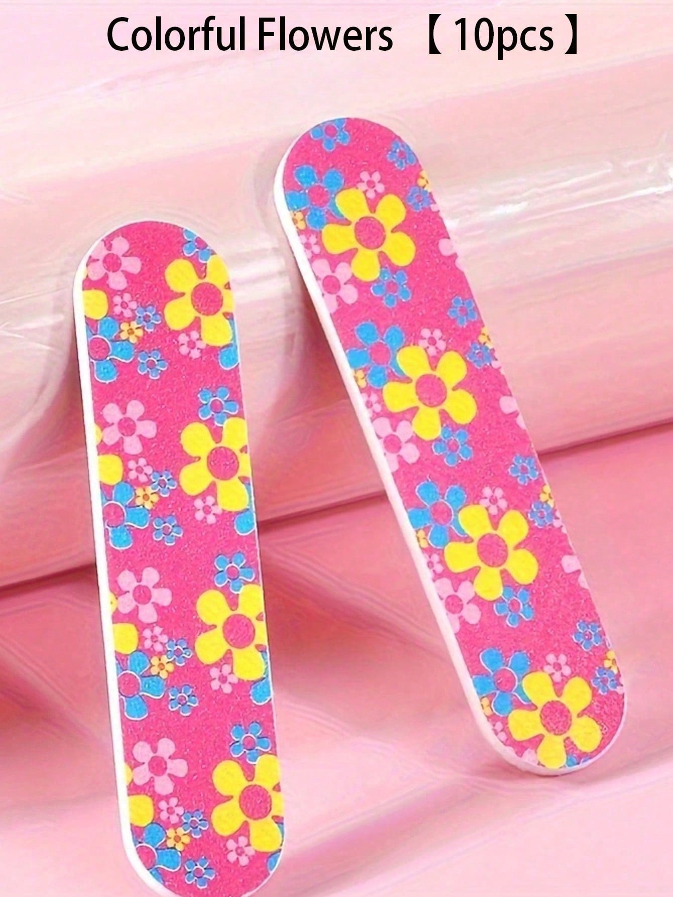 50 piezas Limas de uñas portátiles duraderas de doble cara, aptas para uñas naturales y artificiales, diseño compacto y colorido para manicura y pedicura