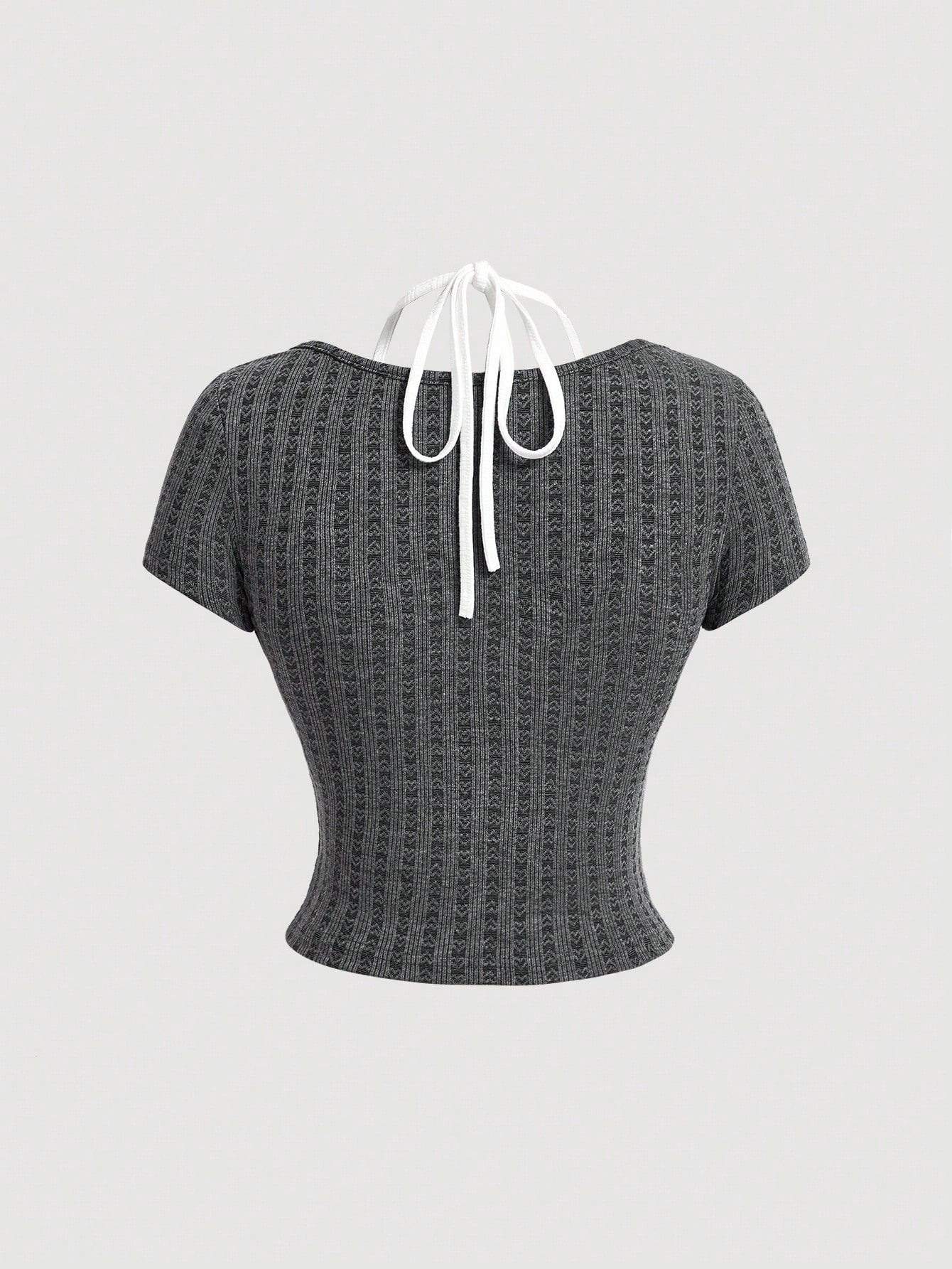 SHEIN MOD Camiseta de verano para mujer '2 en 1' con lazo de ballet coqueto y ribete de encaje en las mangas cortas Tops Kawaii
