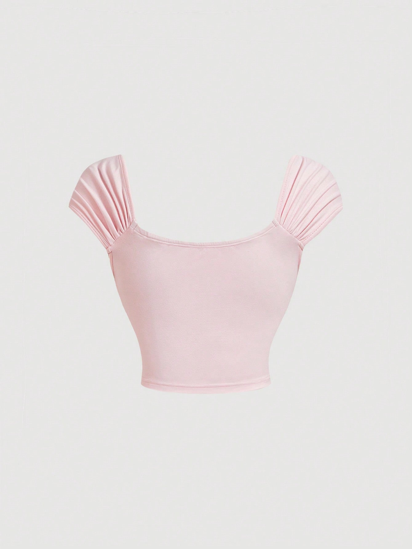 SHEIN MOD Camiseta de manga corta con aplique 3D de flor de rosa