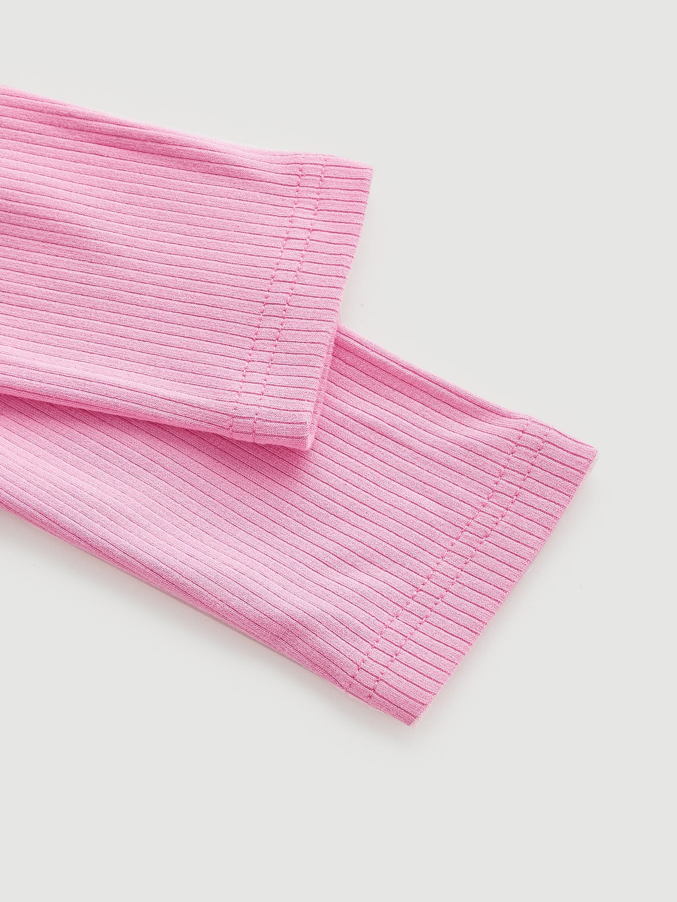 SHEIN MOD Camiseta de cuello cuadrado tejido de canalé