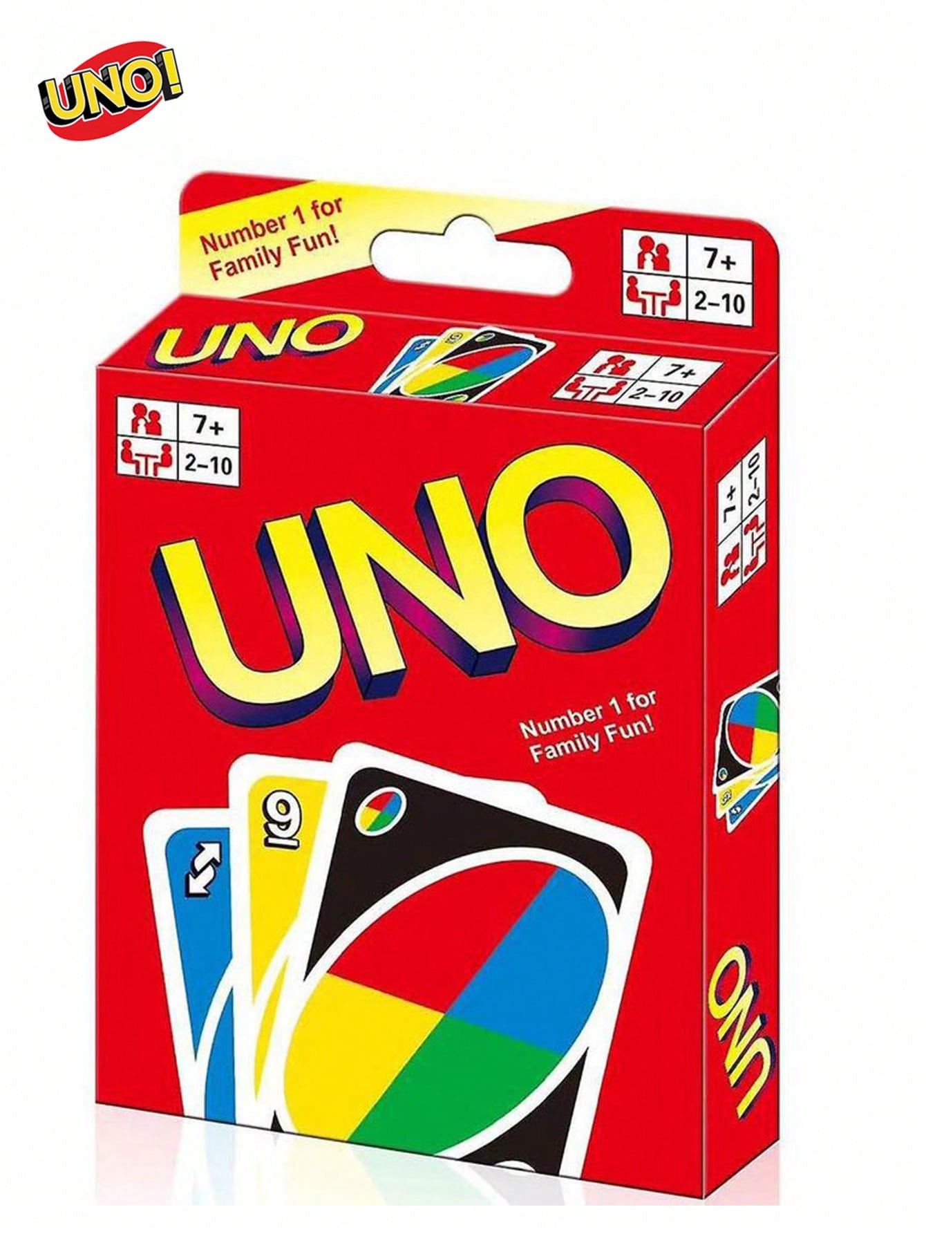 UNO Decoración navideña, tarjeta de juego roja estándar. Tarjetas de bolsillo para jugar sobre la marcha. Cartas de juego en miniatura para viajar, regalo para calcetines, fiesta de cumpleaños, juego familiar de niños y adultos.