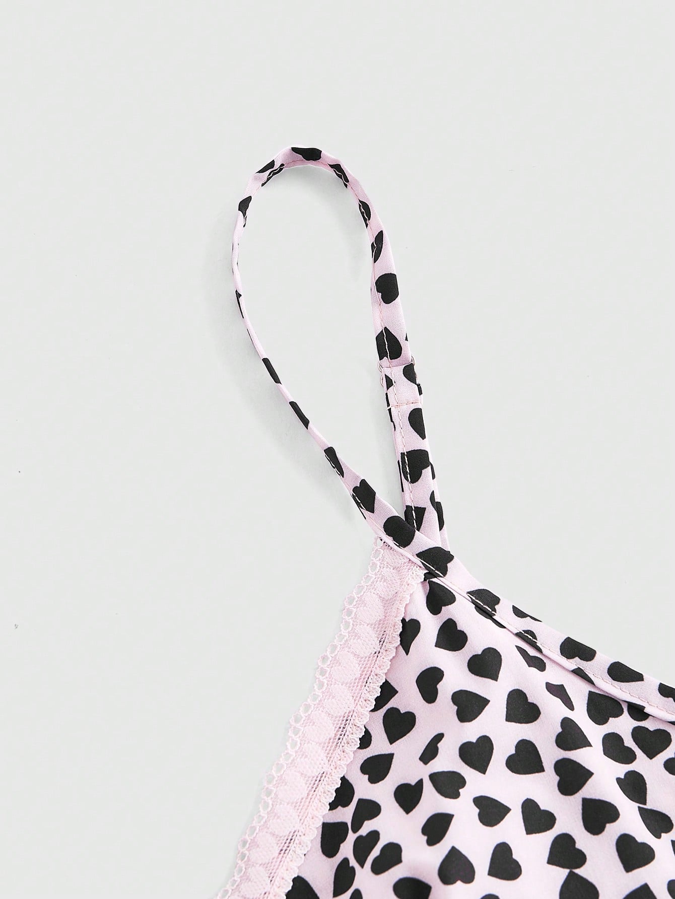 ROMWE J-Fashion Camiseta Sin Mangas Con Lazo Y Estampado De Corazones Para Mujer