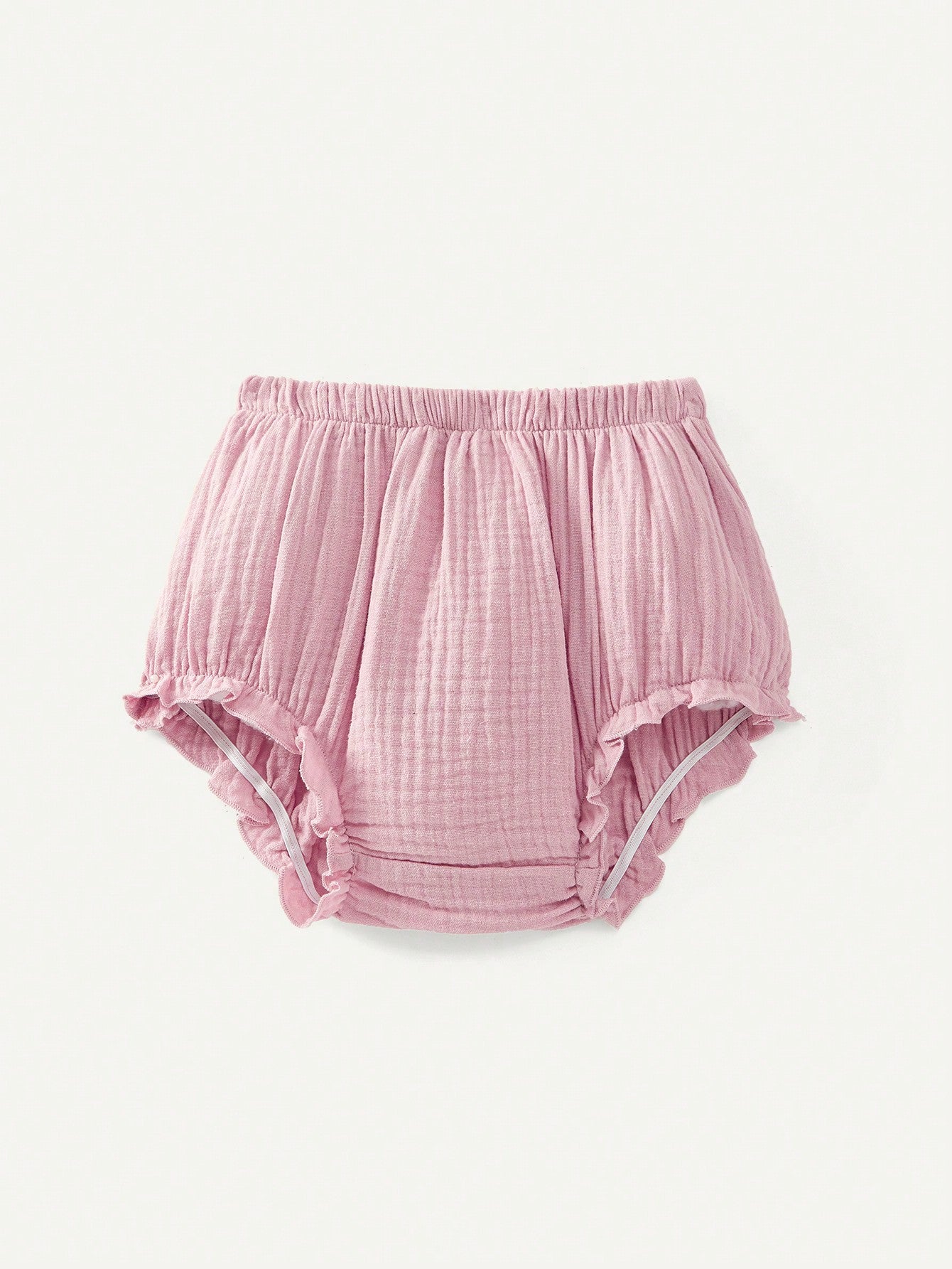 Cozy Pixies Conjunto casual para bebé niña con blusa de cuello cuadrado estampada con flores y conejos con ribete de volantes, y pantalón corto tipo bombacho