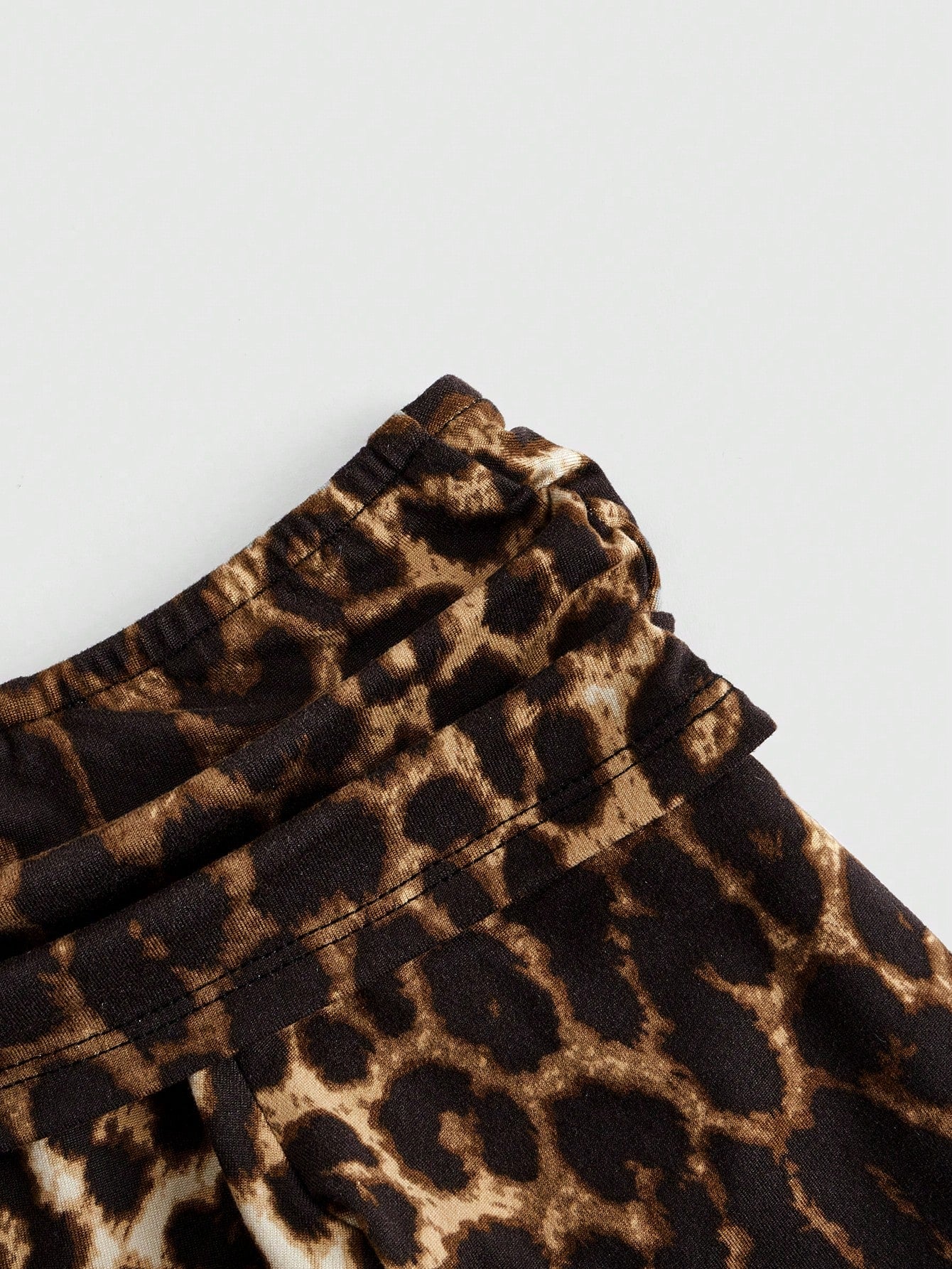 ROMWE Hippie Camiseta de manga descubierta sexy con estampado de leopardo vintage para mujer de talla grande