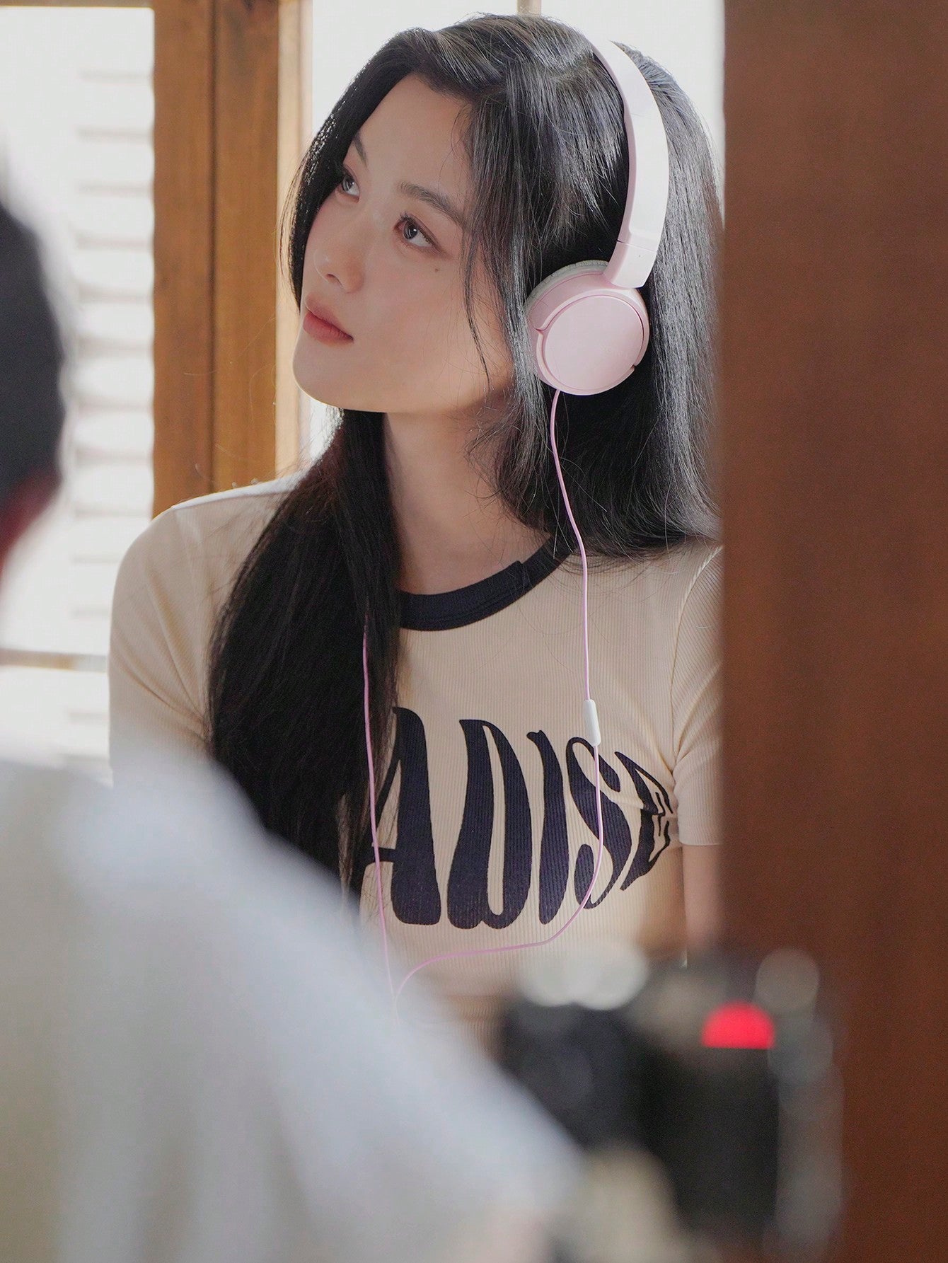 Dazy X KIMYOUJUNG Camiseta De Manga Corta Para Mujer Con Estampado De Letras Y Bloques De Color