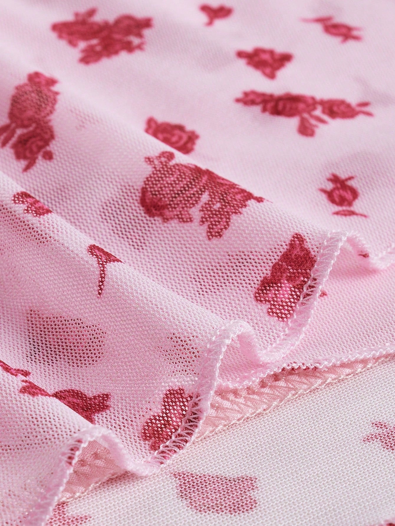 Sweetness Falda Envolvente De Malla Con Estampado Floral