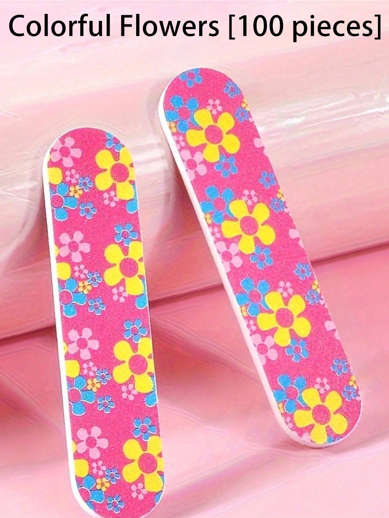 50 piezas Limas de uñas portátiles duraderas de doble cara, aptas para uñas naturales y artificiales, diseño compacto y colorido para manicura y pedicura