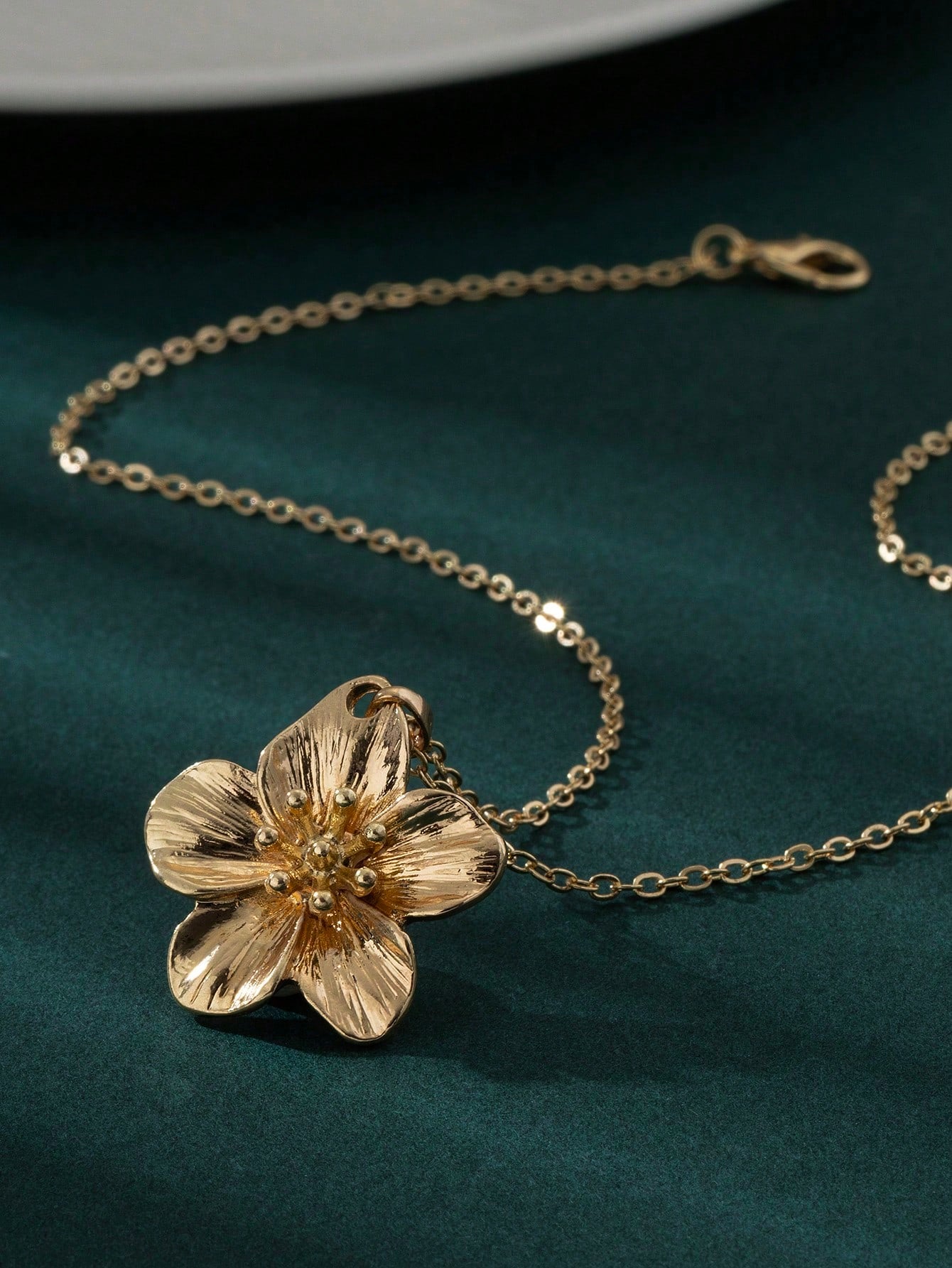 1 pieza Collar con colgante de flor dorada con forma de dopamina multicolor, regalo de boda para mujeres