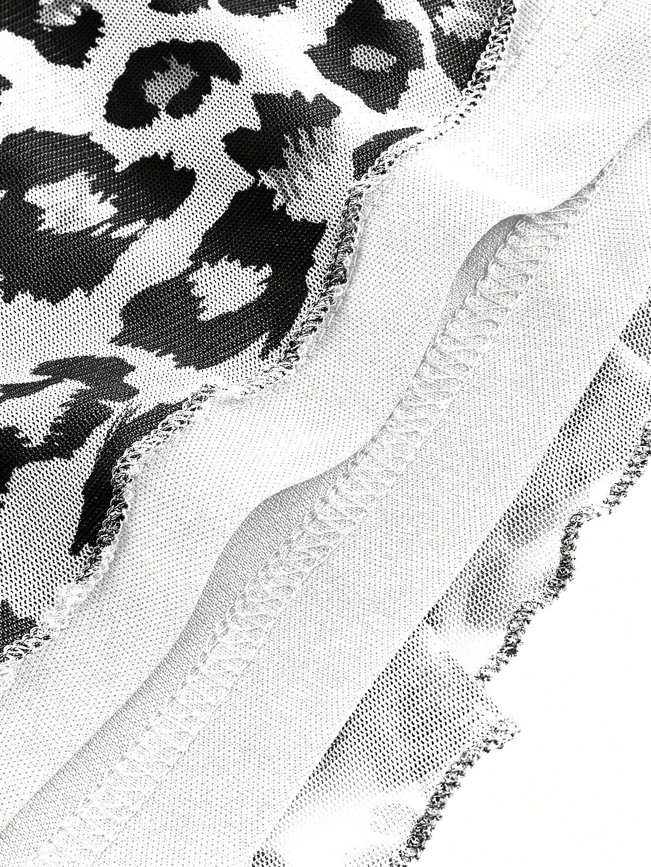 ROMWE J-Fashion Vestido corto y sexy con estampado de leopardo blanco y negro, estilo halter, para la escuela