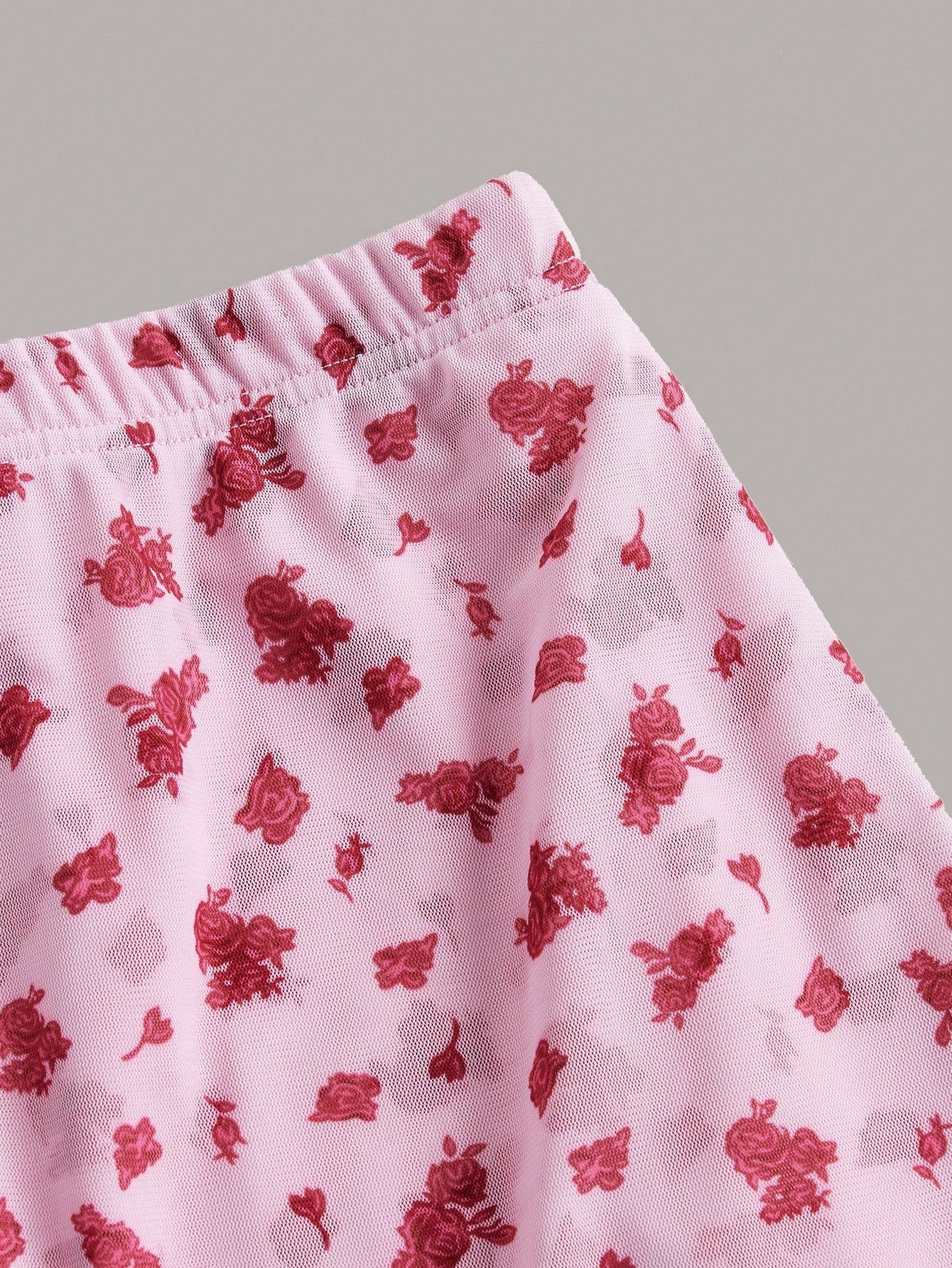 Sweetness Falda Envolvente De Malla Con Estampado Floral