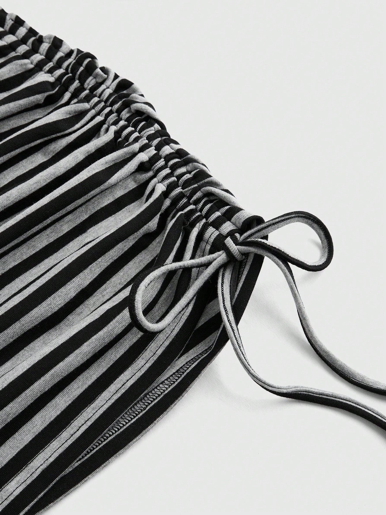 ROMWE Avant Vestido mini ajustado con hombros descubiertos y cordón de estilo Y2K