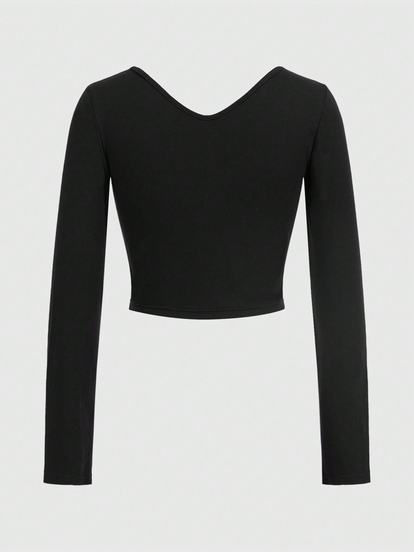 ROMWE Fairycore Camiseta De Manga Larga Con Bordado Floral Para Mujer