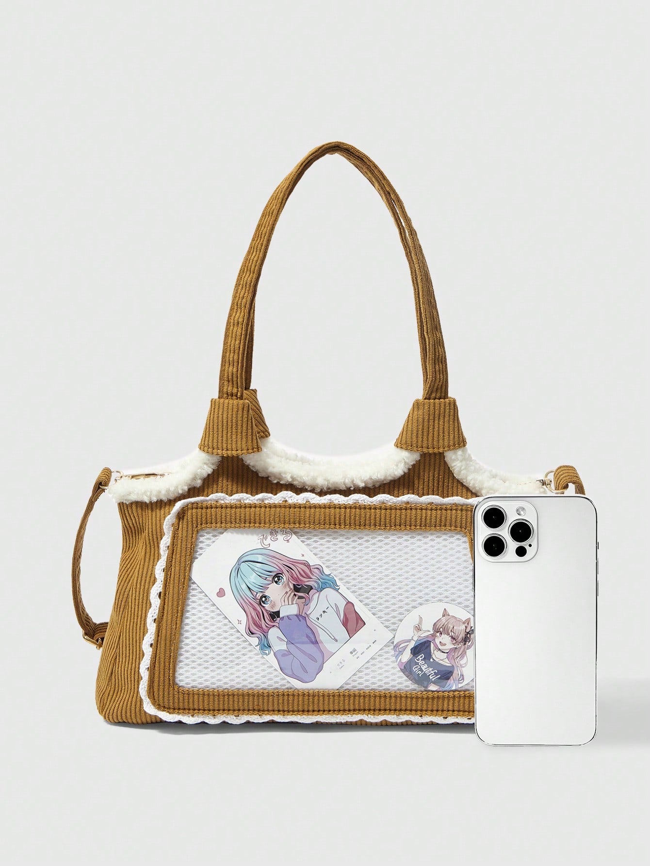ROMWE Kawaii Bolso de hombro adorable con acento suave y de estilo anime