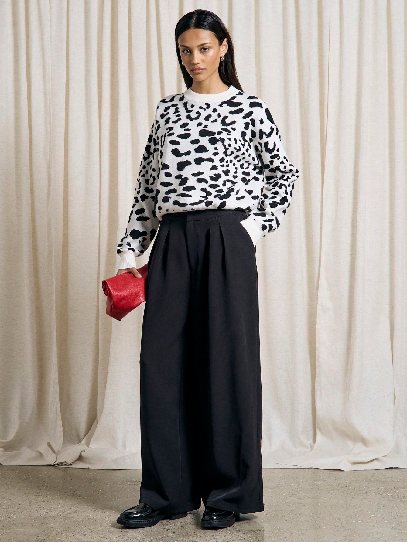 AiiRZ Suéter grande tipo animal de punto