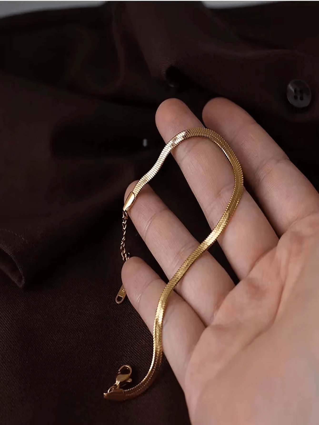 Camhanno 1 pieza de pulsera sencilla y casual de acero inoxidable con diseño de serpiente plana redonda, adecuada para uso diario, regalo para parejas