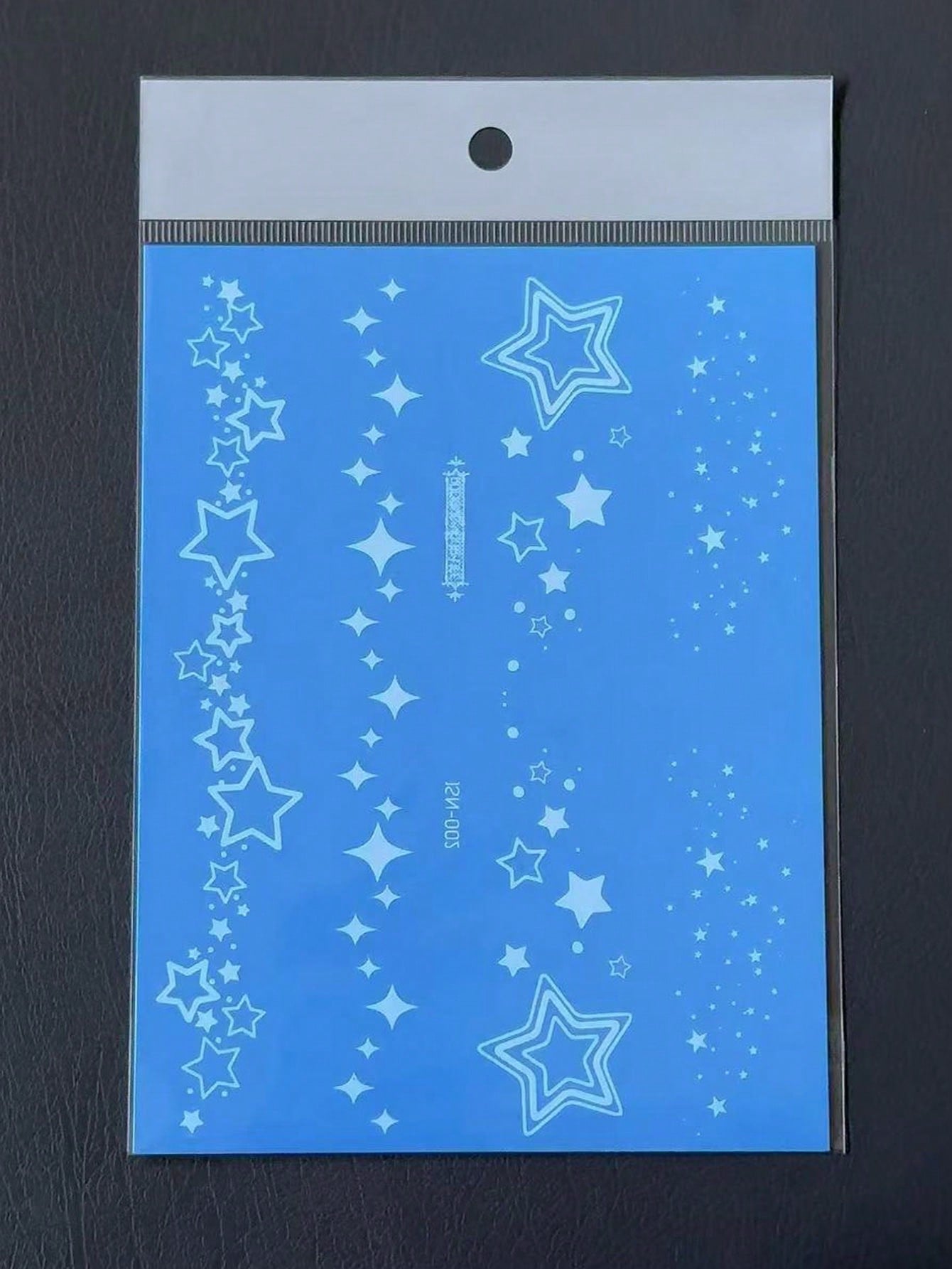 1 pieza Tatuaje temporal de arte corporal luminoso con tinta blanca y que brilla en la oscuridad, diseño de estrella resplandeciente para ojos, tatuaje falso brillante a prueba de agua para la cara y el Body, dura de 2 a 5 días