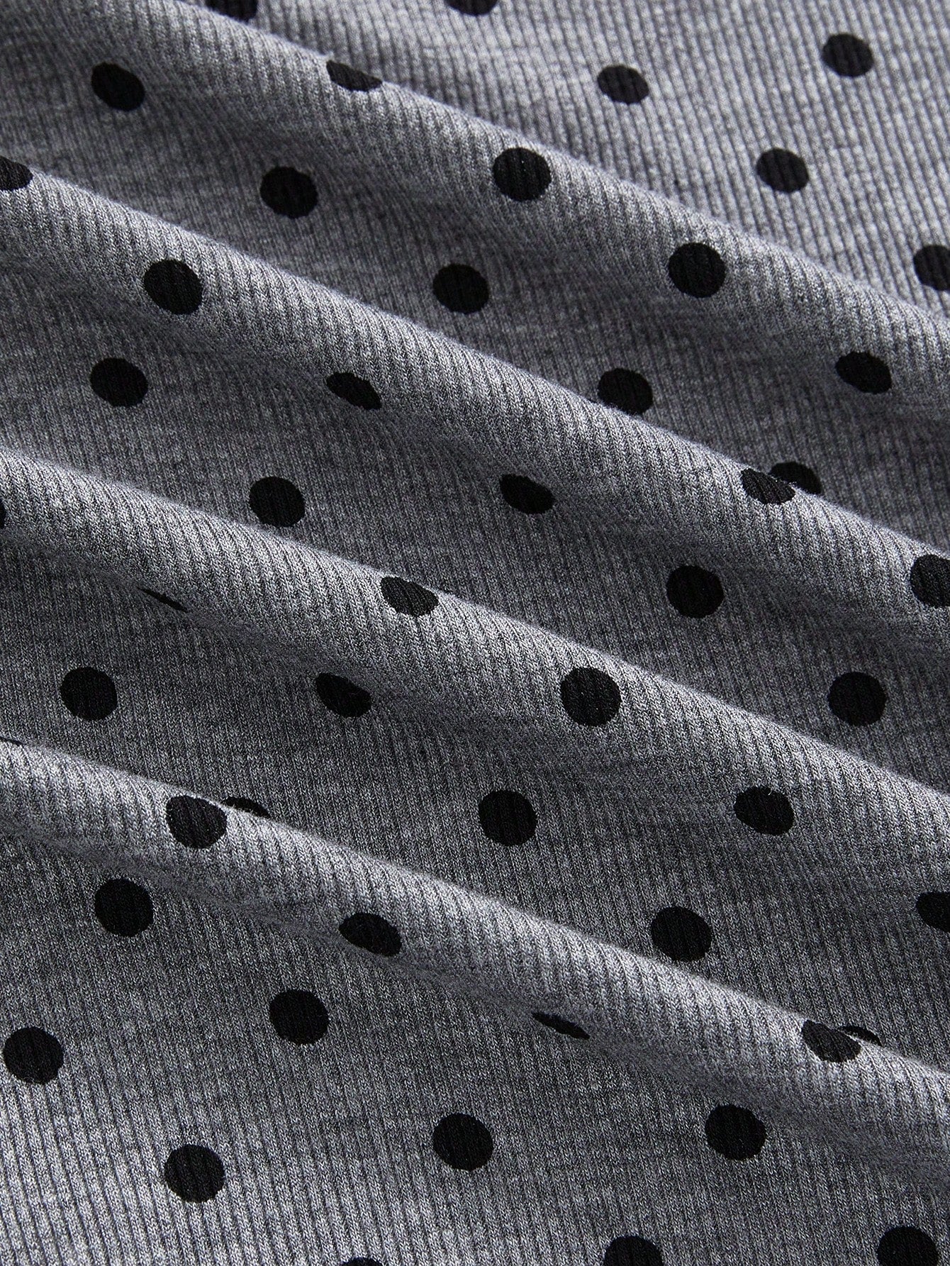 ROMWE Avant Vestido de punto con estampado de lunares, recortes en contraste de color y abertura sexy, con estilo retro del sur de Francia y Sicilia, de 2 en 1