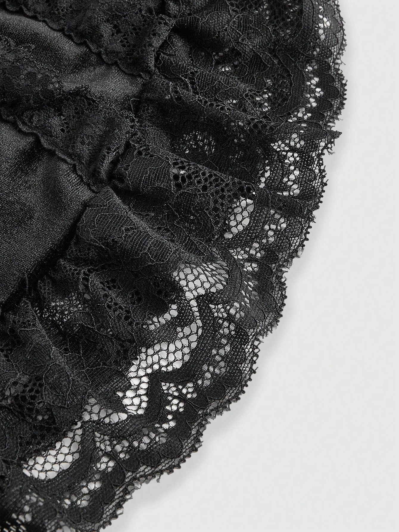 ROMWE Goth Top de corpiño de terciopelo con aplicaciones de encaje y decoración de cruz al estilo del palacio gótico para mujer