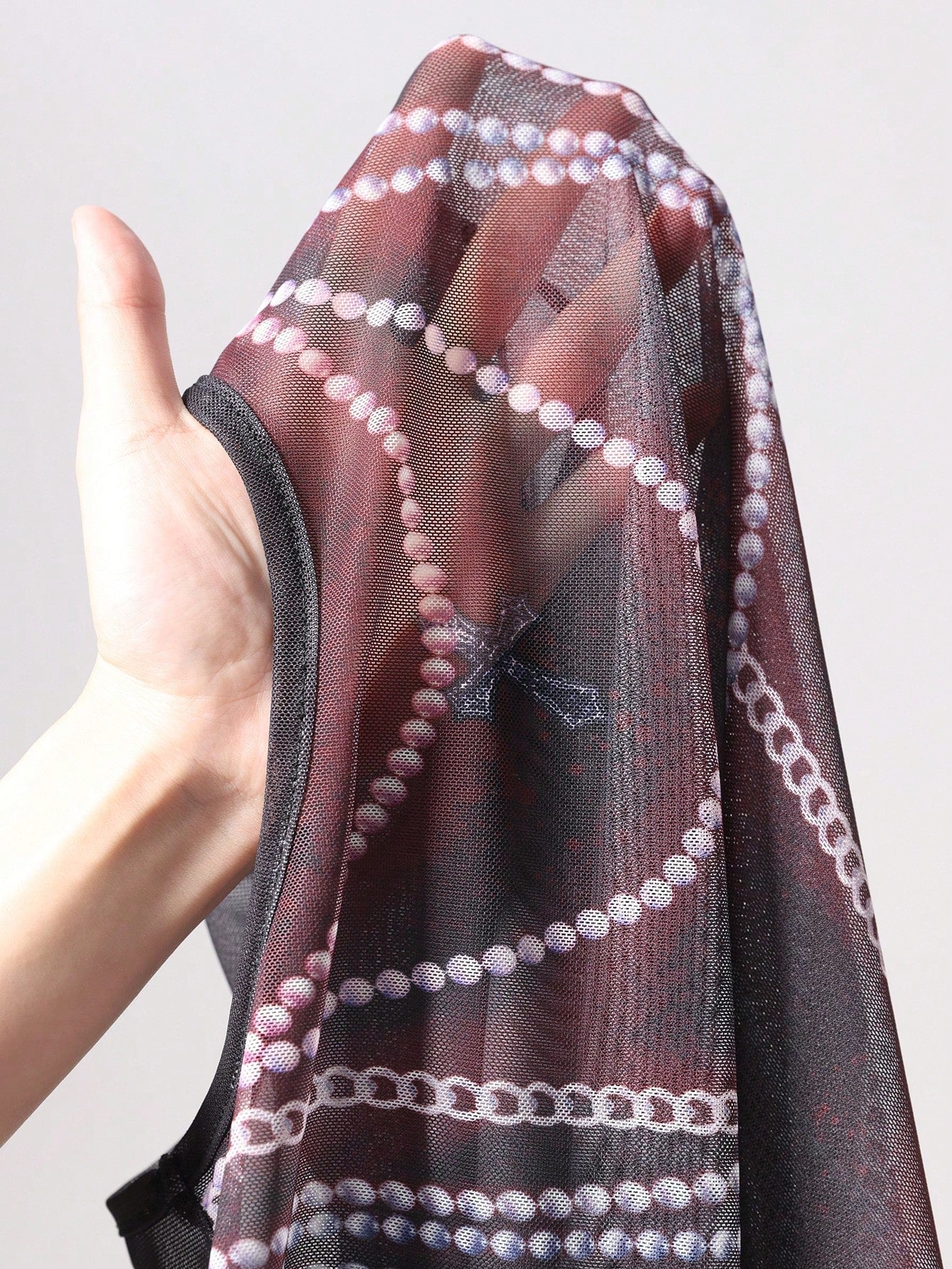 ROMWE Goth Vestido de cubierta con mangas acampanadas estampado, con colgante de cruz y perla gótica punk para mujer, adecuado para playa, vacaciones, discoteca