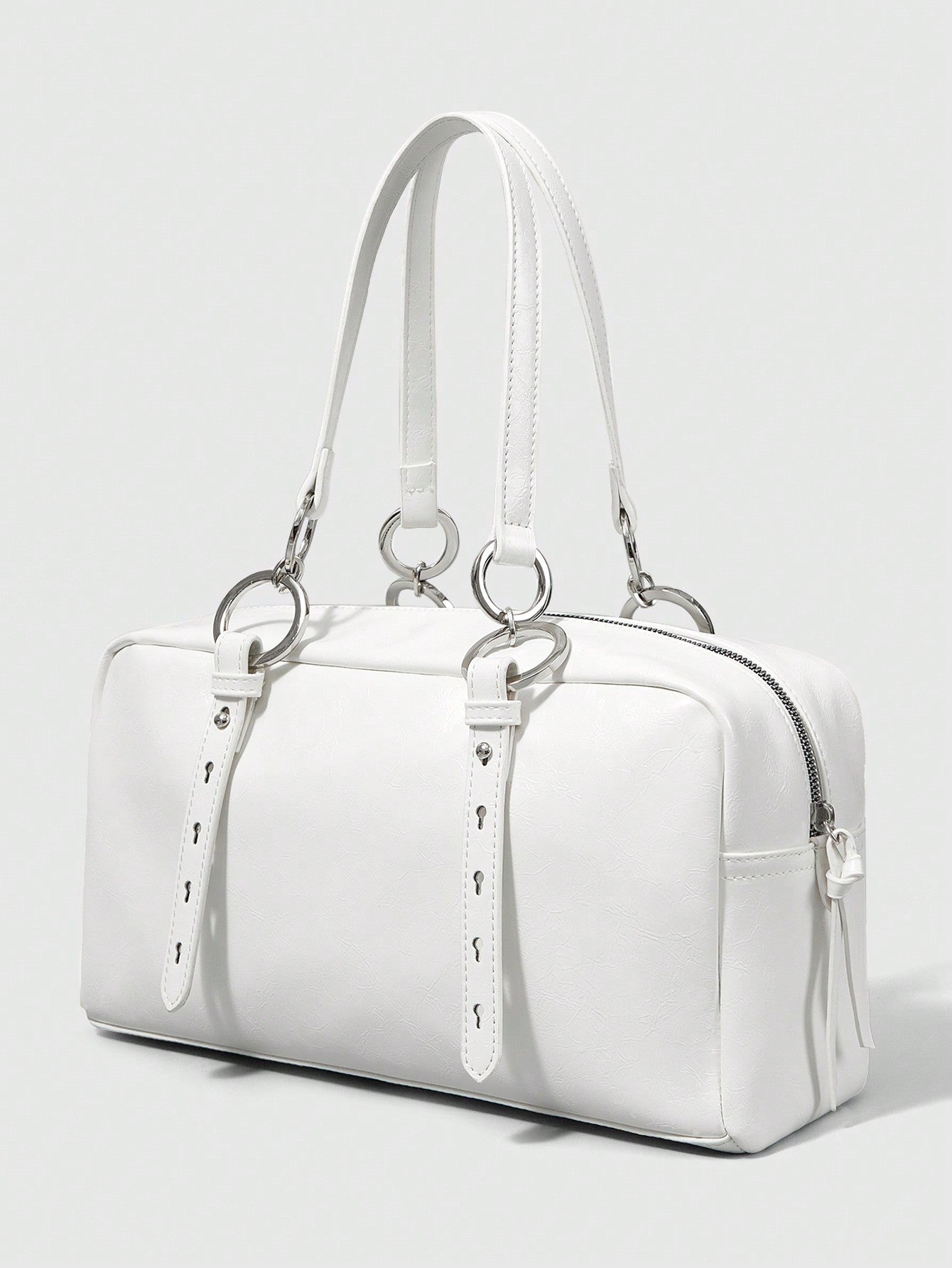 ROMWE Grunge Punk Bolso de tote para mujer, minimalista y práctico, multifuncional