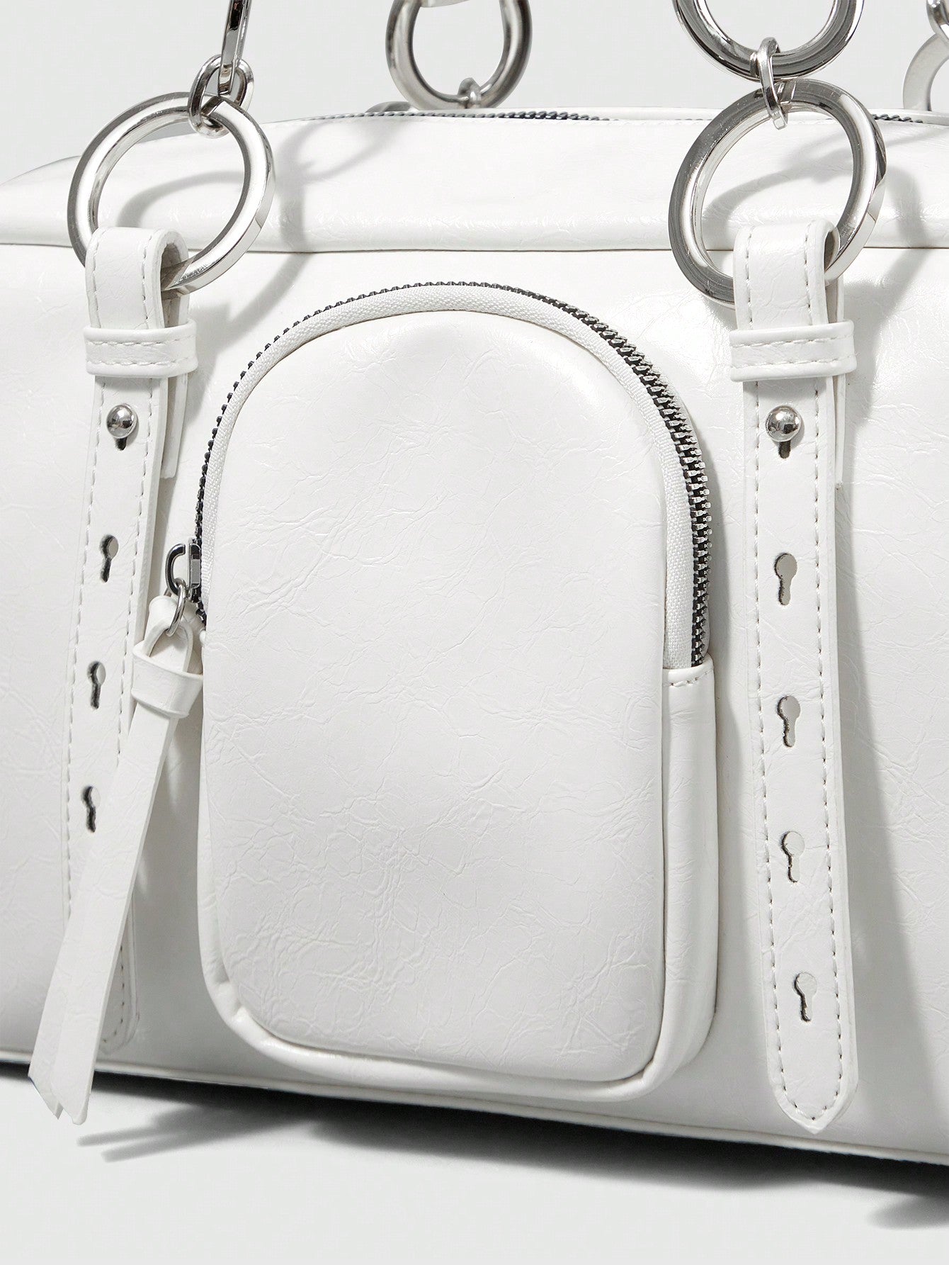 ROMWE Grunge Punk Bolso de tote para mujer, minimalista y práctico, multifuncional