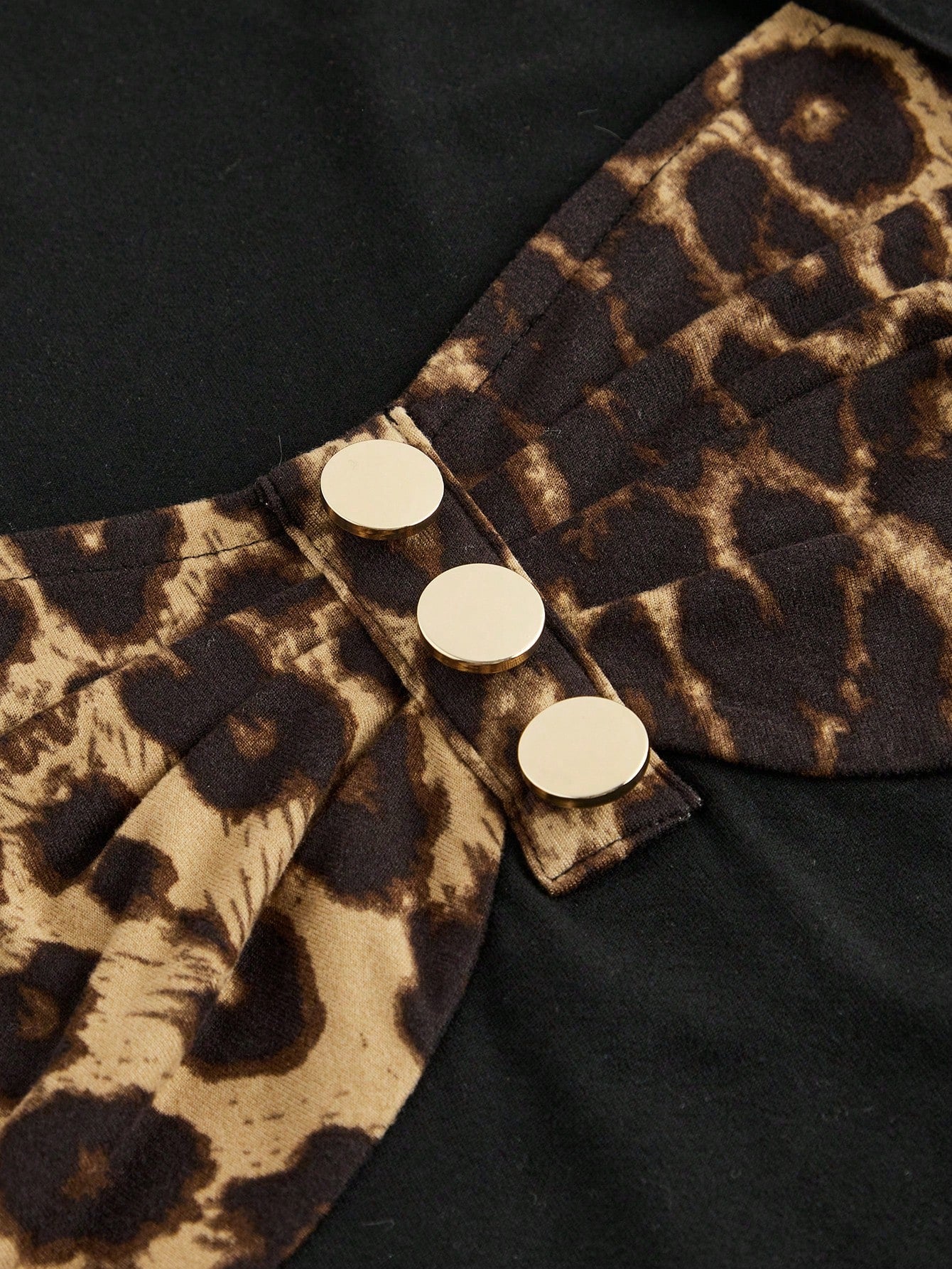 ROMWE Grunge Punk Camiseta elástica de mujer con estampado de leopardo en patchwork, estilo vintage de festival de música