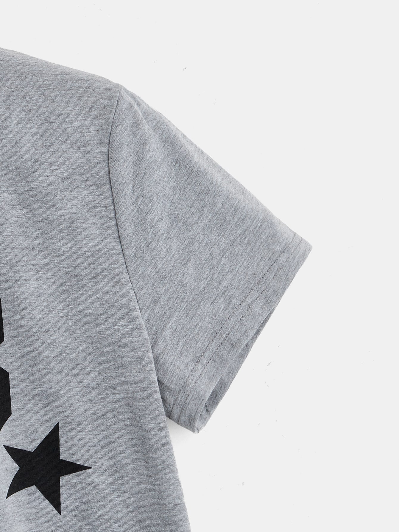 ROMWE Grunge Punk Crop camiseta gráfico con estrellas y números